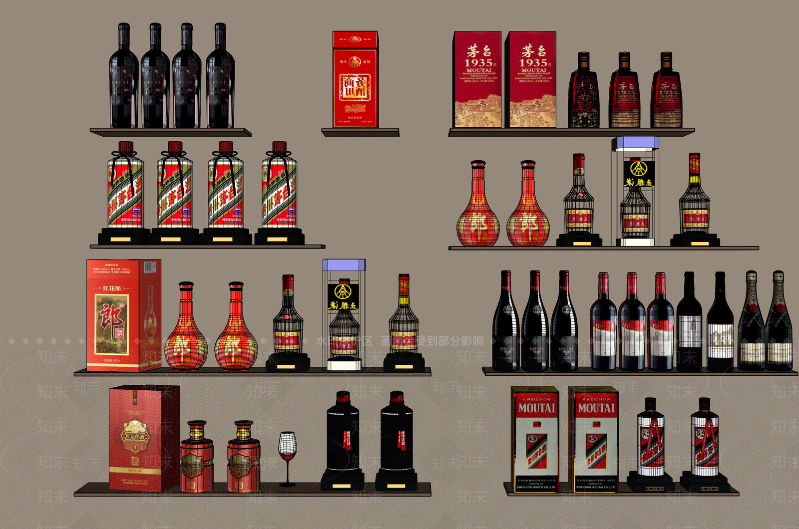 酒具SU模型下载【ID:1177651144】