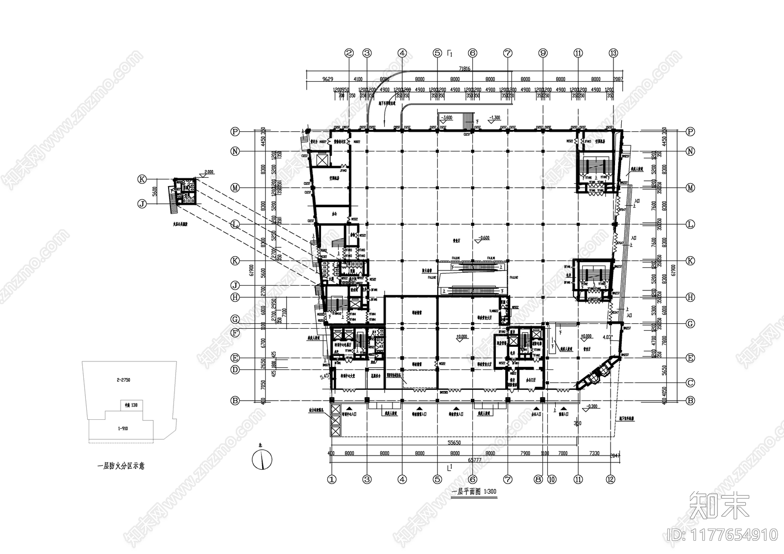 现代住宅楼建筑cad施工图下载【ID:1177654910】