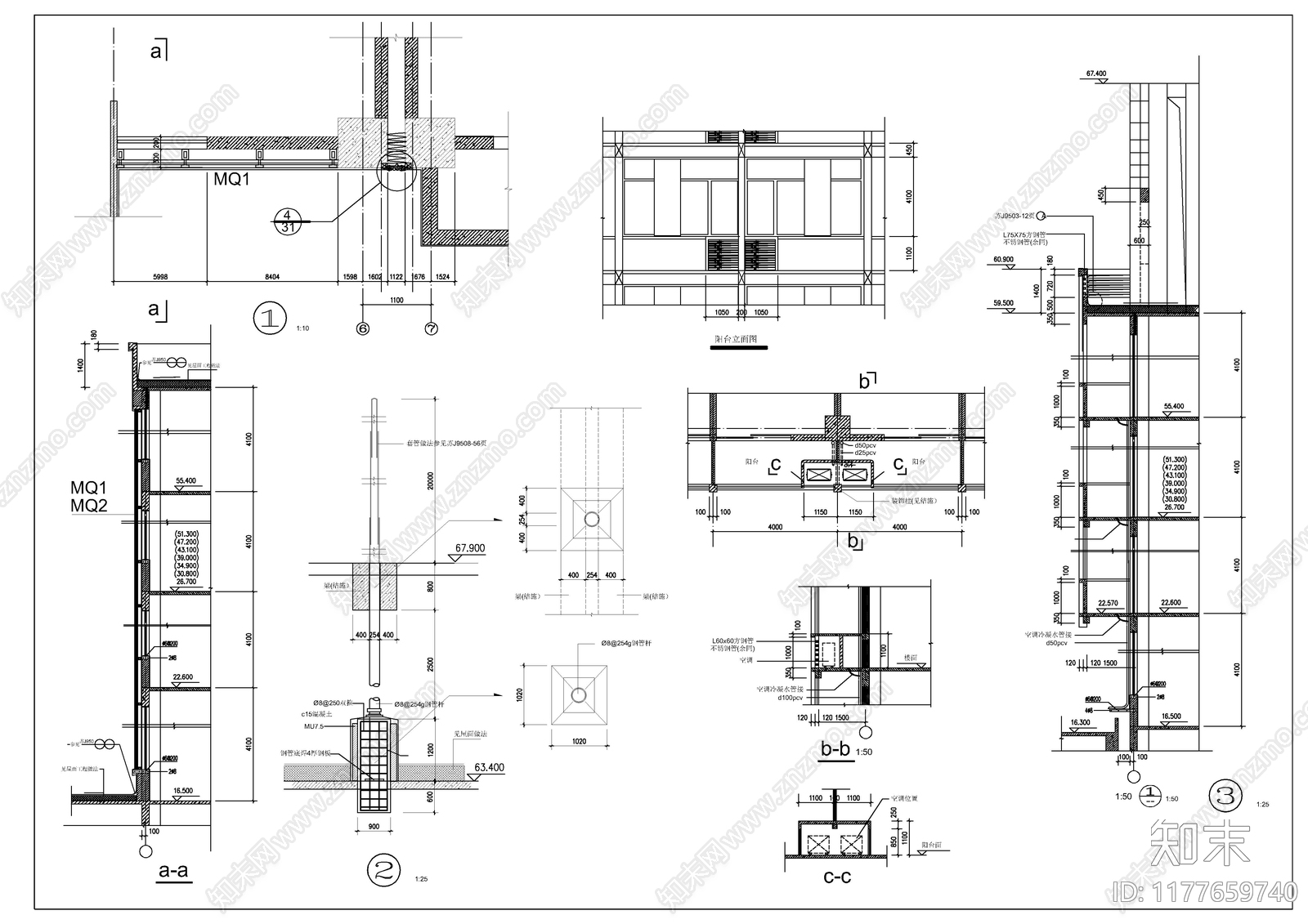 现代酒店建筑cad施工图下载【ID:1177659740】