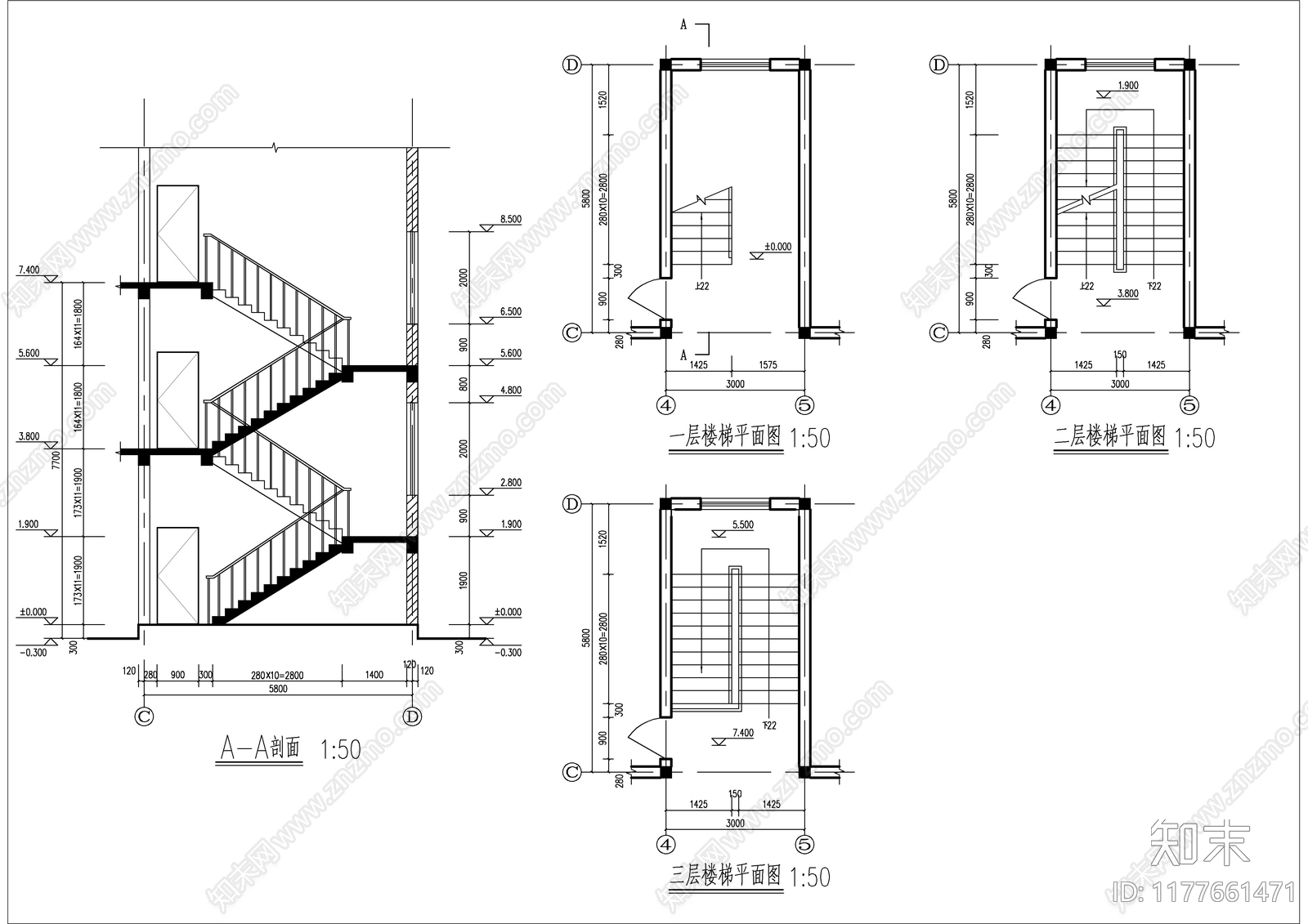 现代办公楼建筑施工图下载【ID:1177661471】