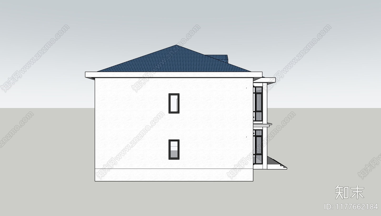 现代简约别墅建筑施工图下载【ID:1177662184】