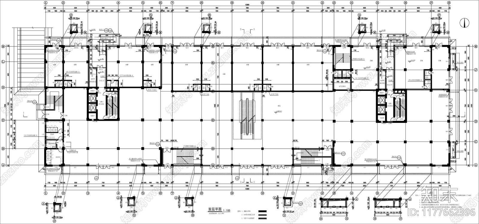 现代住宅楼建筑cad施工图下载【ID:1177662396】