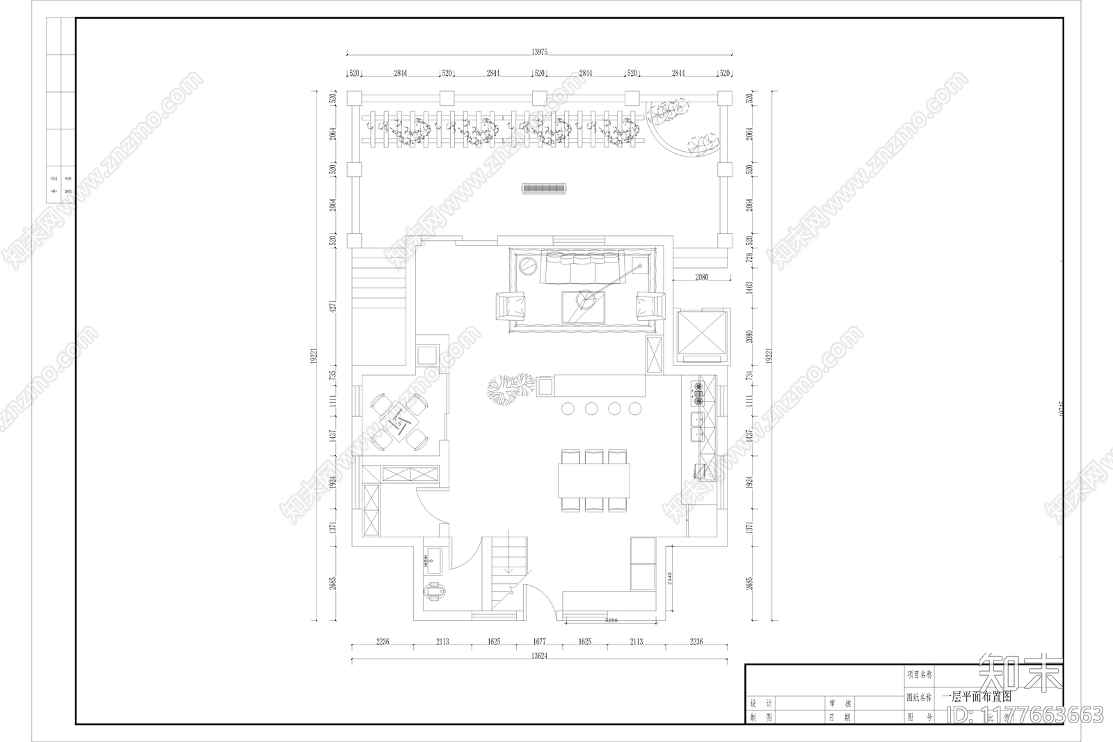 新中式简约民宿建筑施工图下载【ID:1177663663】