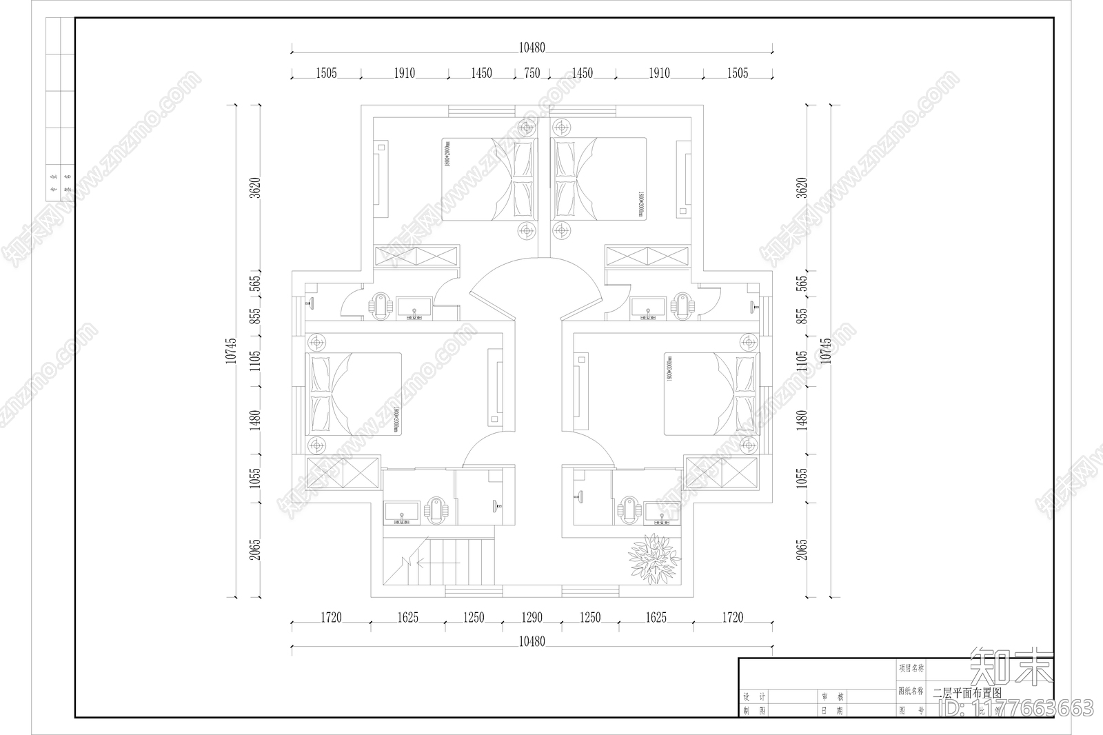 新中式简约民宿建筑施工图下载【ID:1177663663】