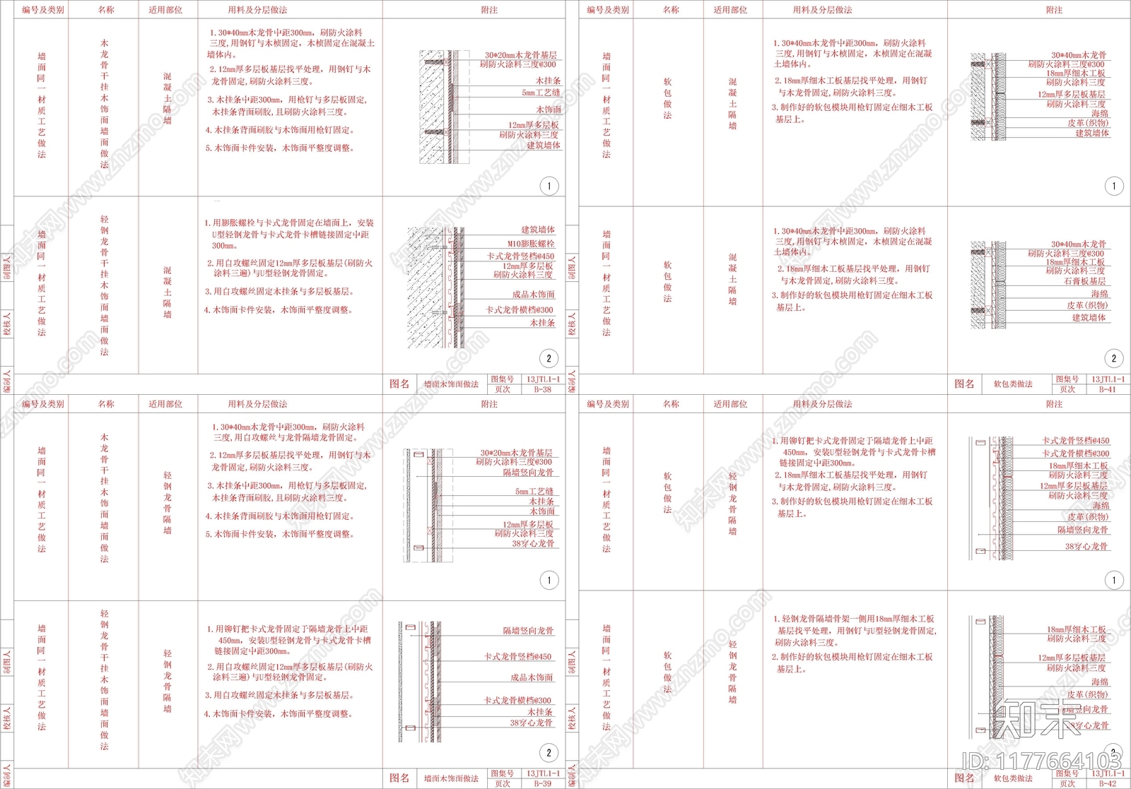 现代墙面节点cad施工图下载【ID:1177664103】