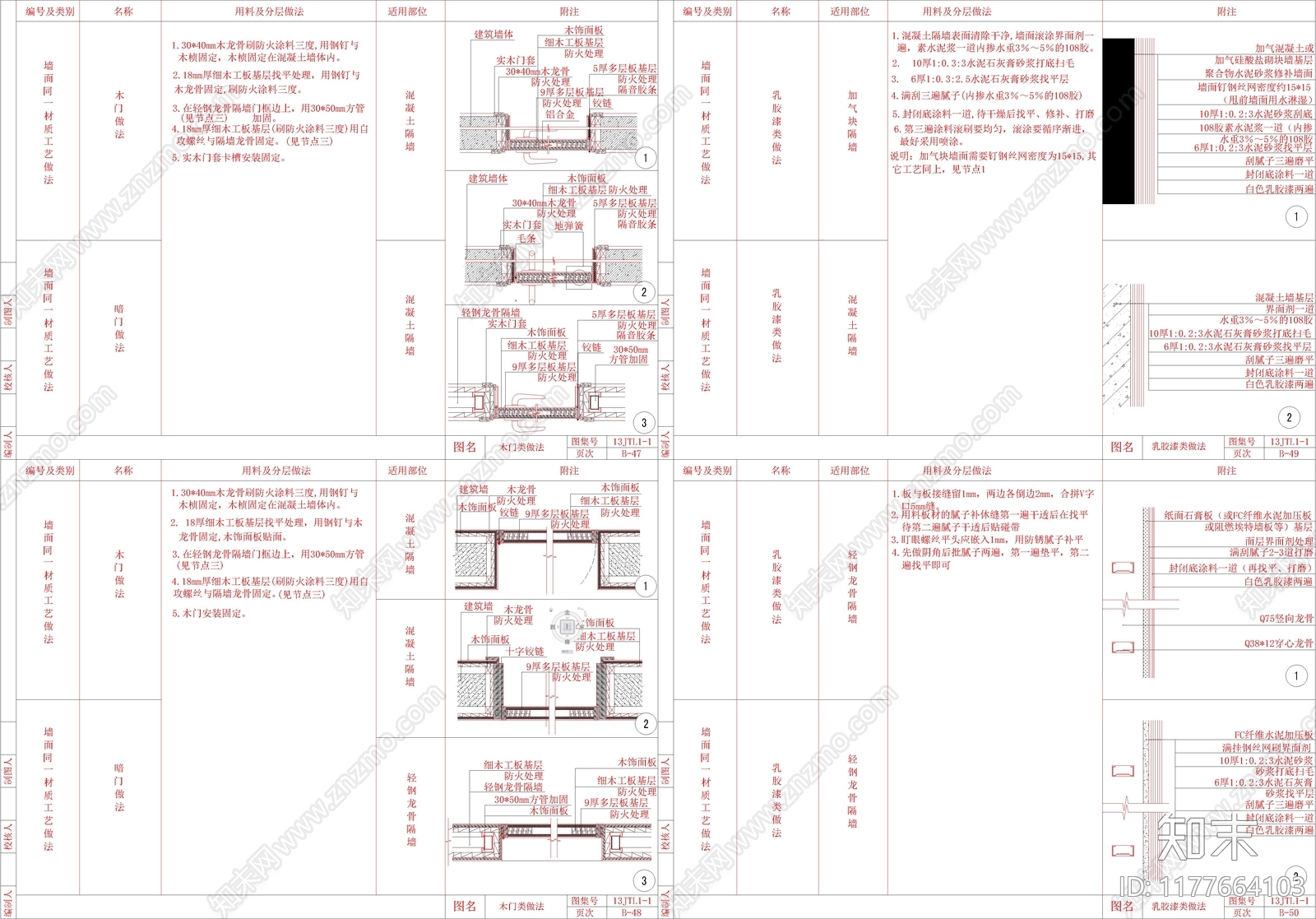 现代墙面节点cad施工图下载【ID:1177664103】