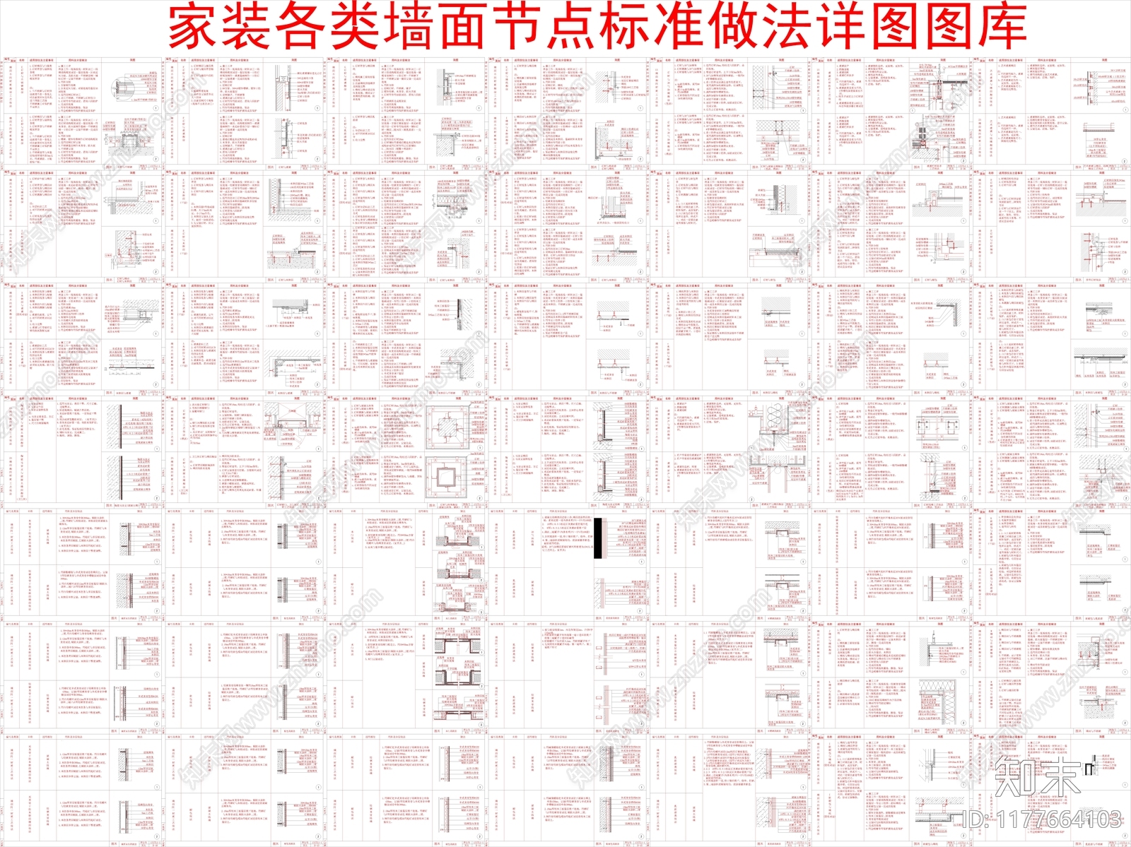 现代墙面节点cad施工图下载【ID:1177664103】