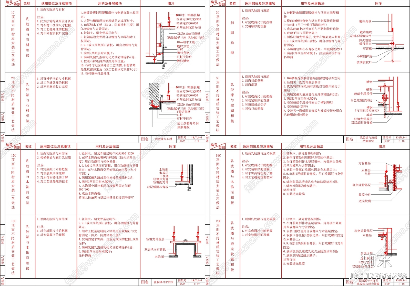 现代吊顶节点cad施工图下载【ID:1177664288】