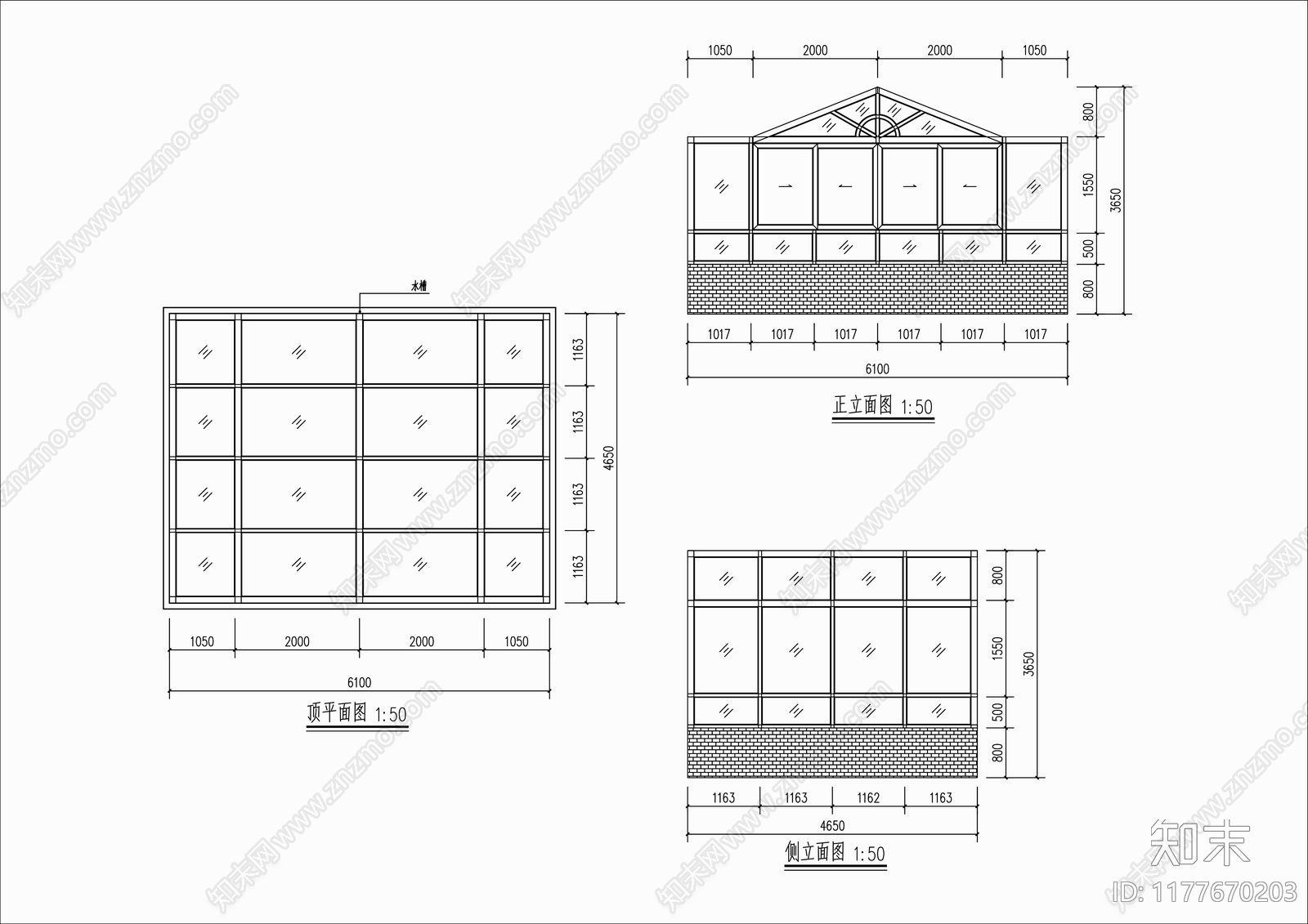 现代极简阳光房施工图下载【ID:1177670203】