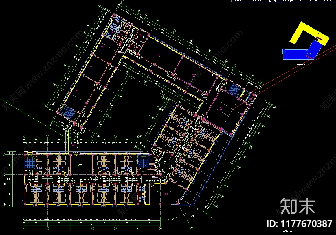 现代酒店建筑施工图下载【ID:1177670387】