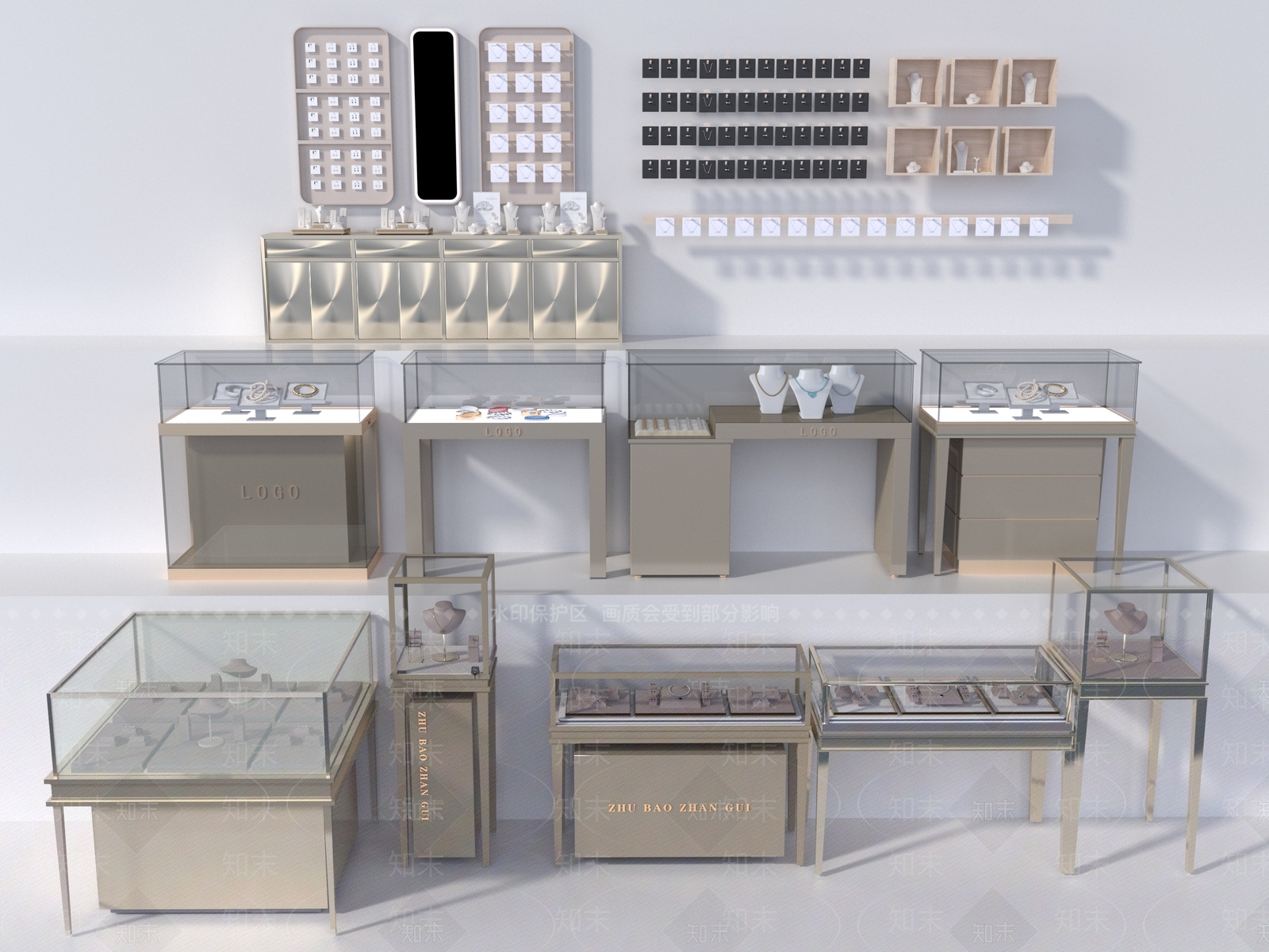 现代珠宝店3D模型下载【ID:1177677151】