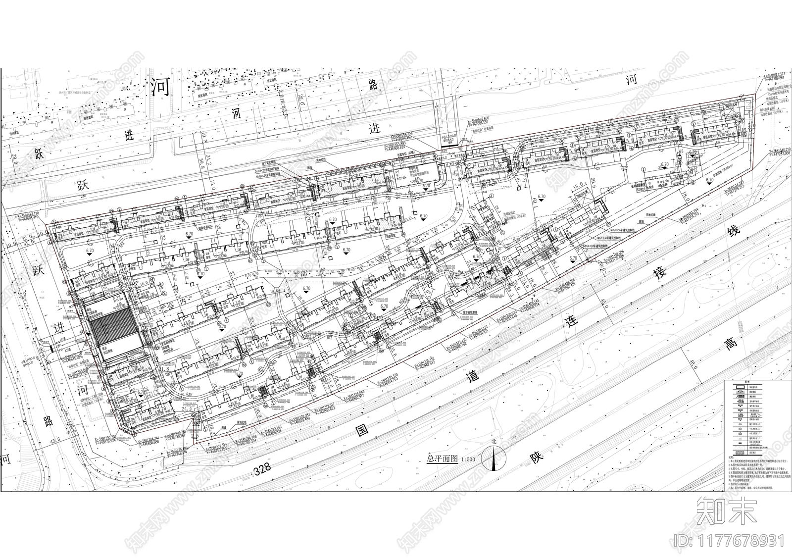 现代住宅楼建筑cad施工图下载【ID:1177678931】