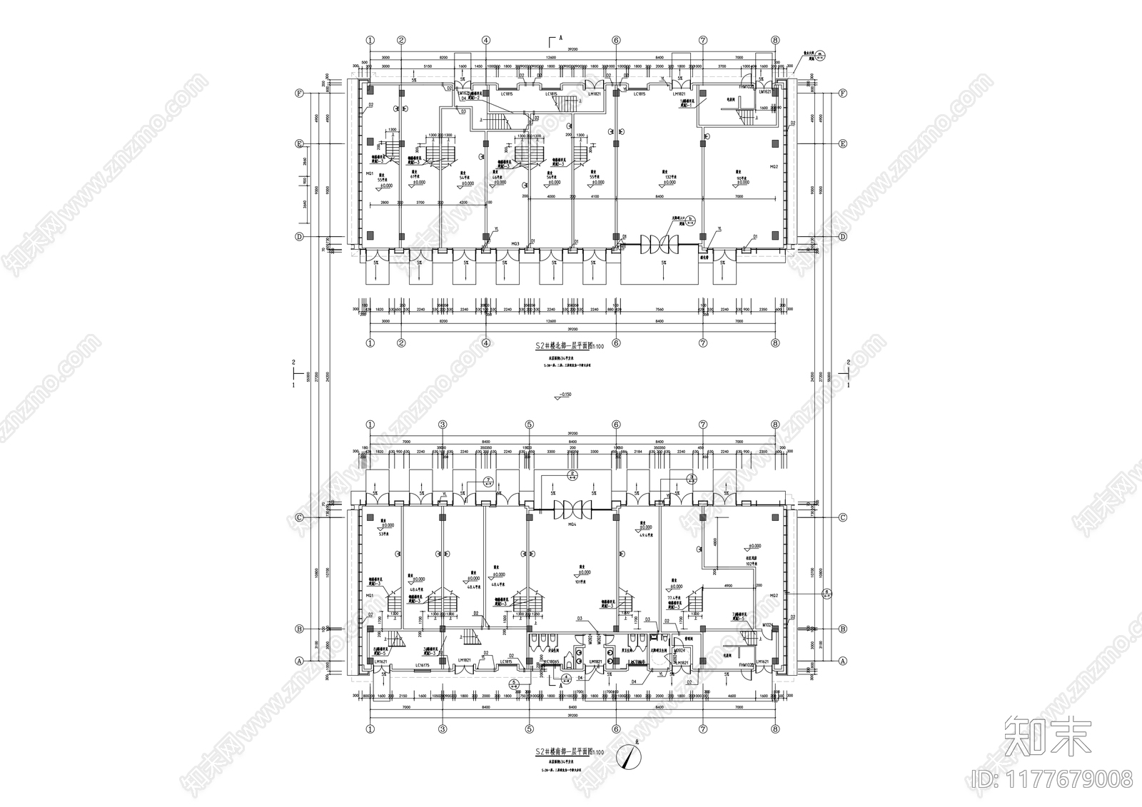 现代商业综合体cad施工图下载【ID:1177679008】