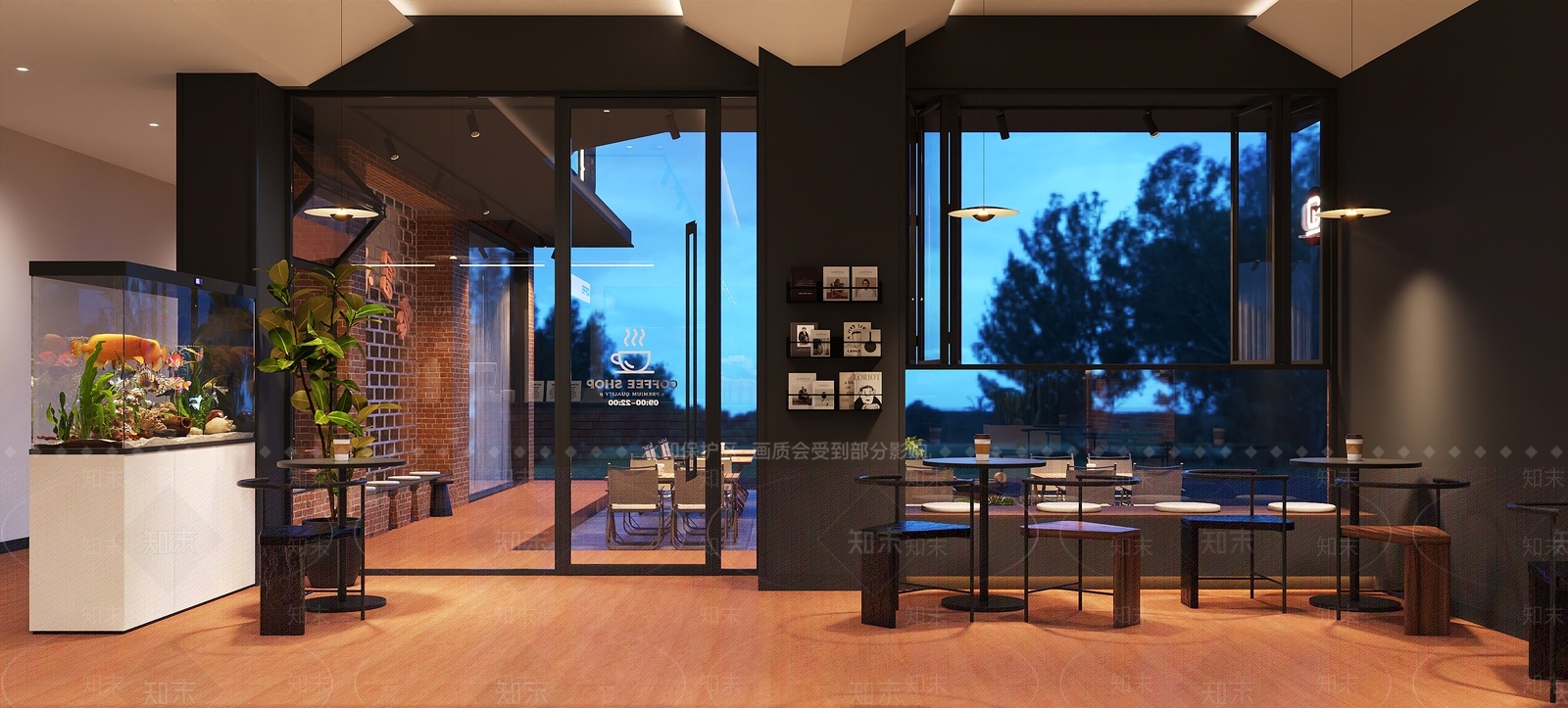 现代咖啡厅3D模型下载【ID:1177681533】