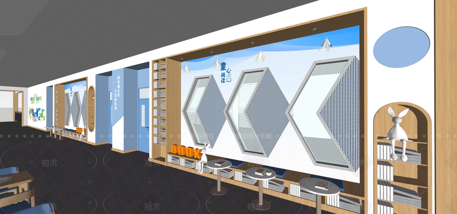 现代其他学校空间SU模型下载【ID:1177685526】
