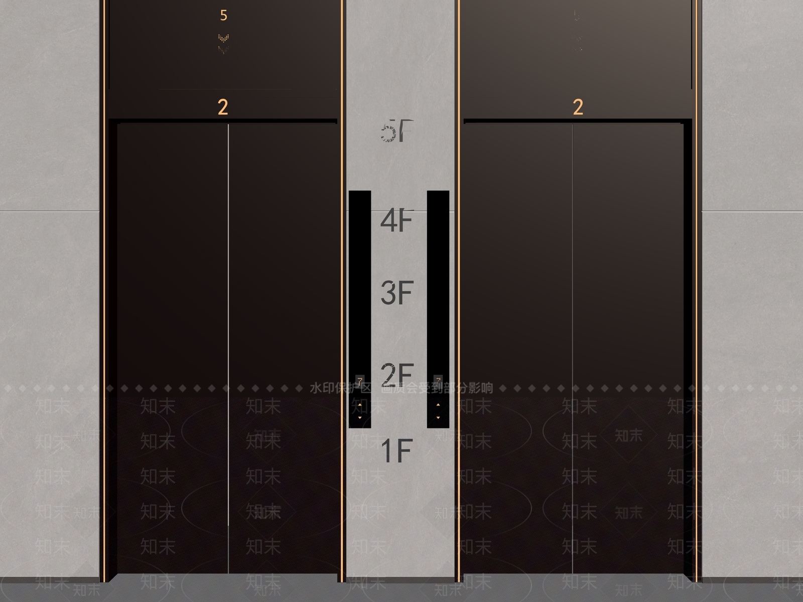 现代电梯SU模型下载【ID:1177686062】