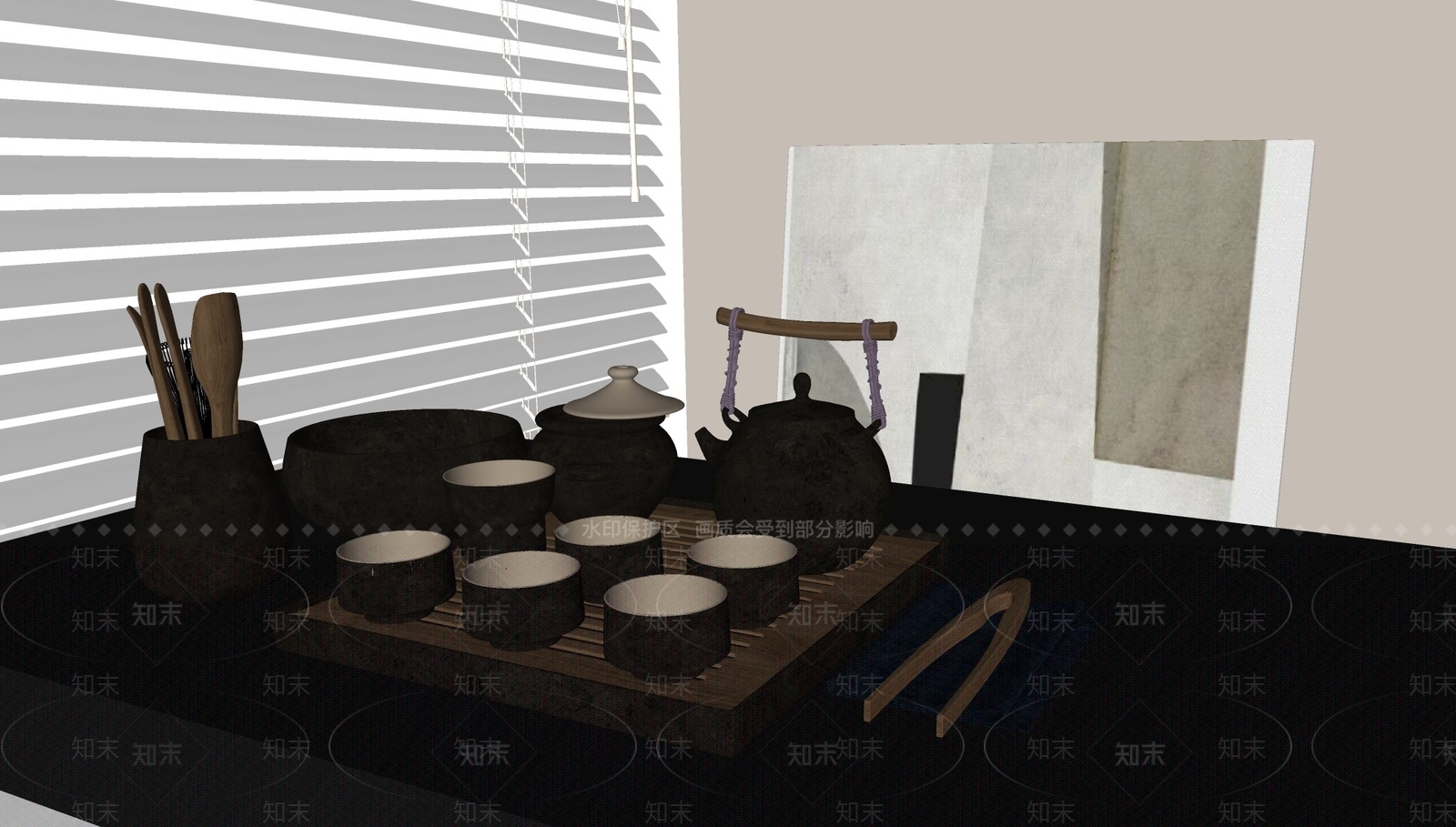 茶具SU模型下载【ID:1177686725】