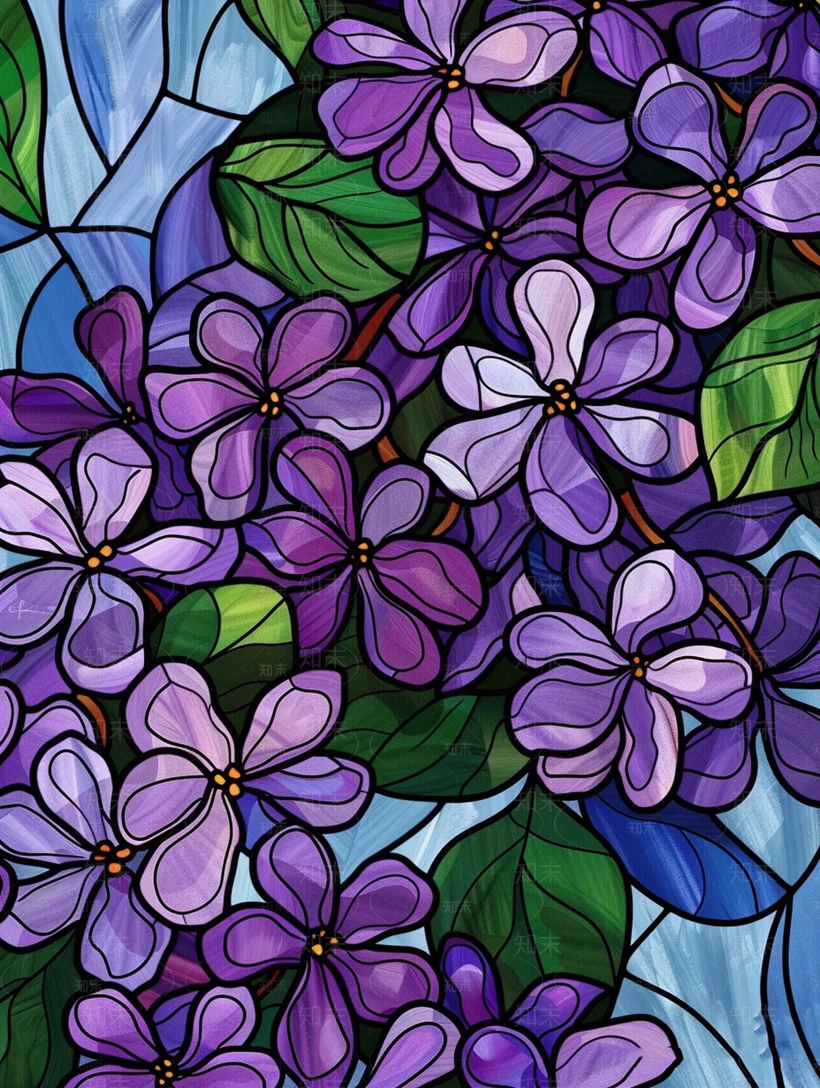 轻奢复古花纹玻璃贴图下载【ID:1177689400】