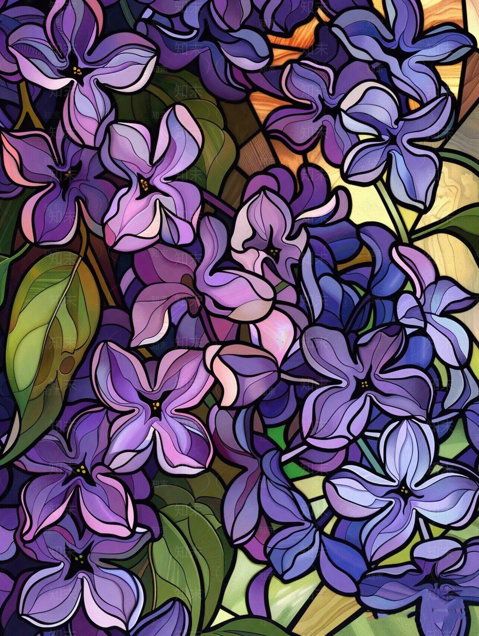 轻奢复古花纹玻璃贴图下载【ID:1177689488】