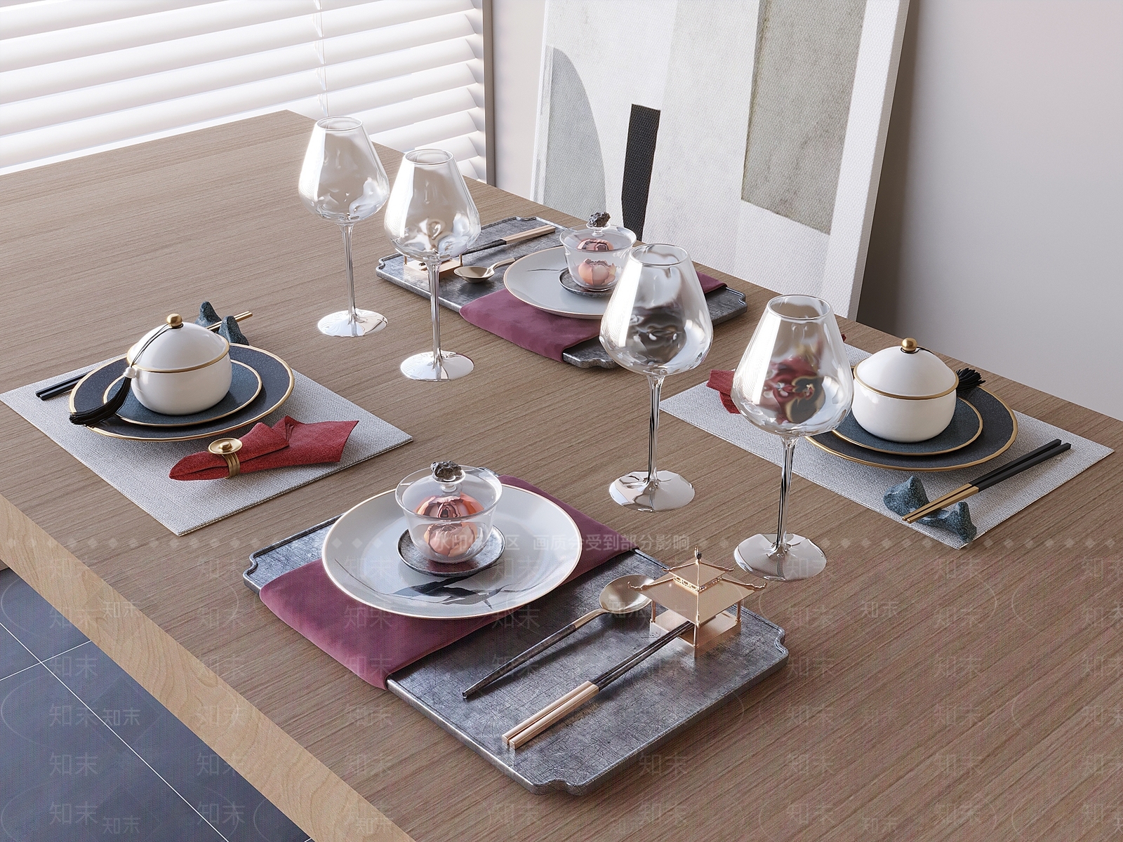 餐具SU模型下载【ID:1177691880】