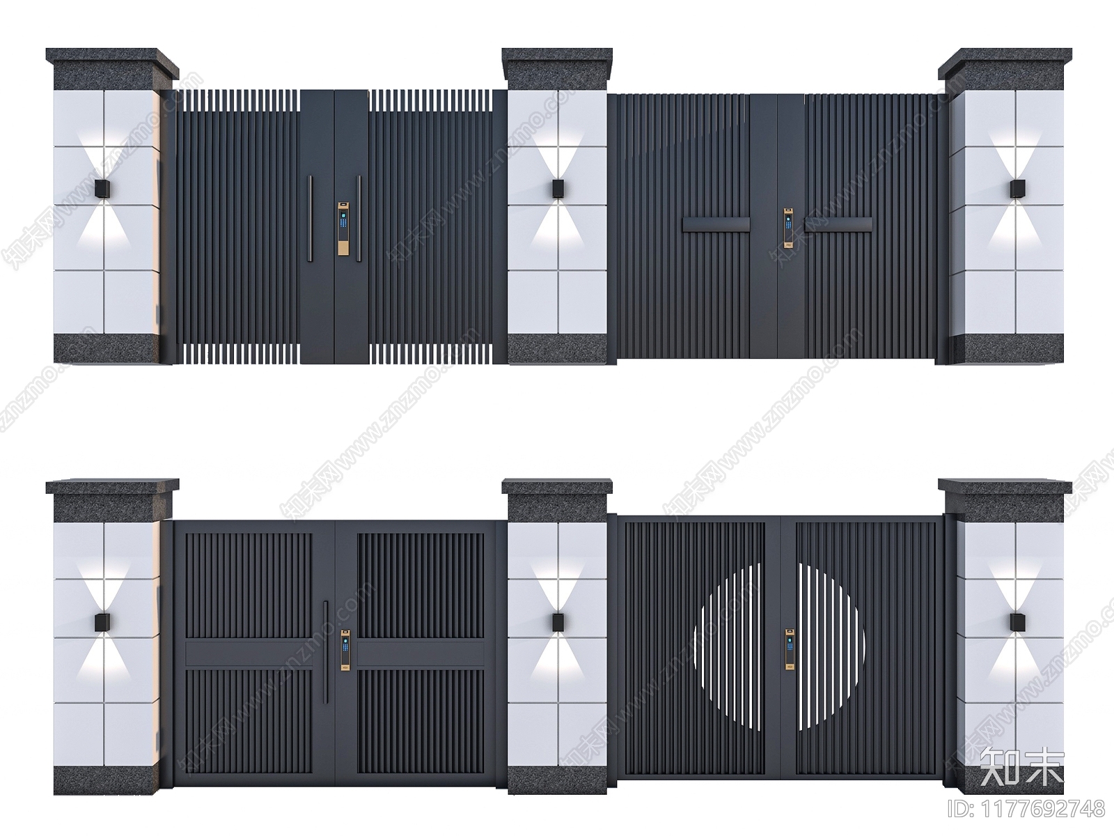 现代双开门3D模型下载【ID:1177692748】