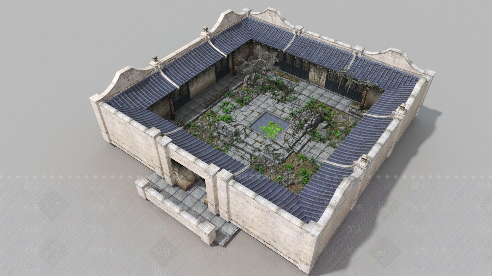 现代艺术风格建筑3D模型下载【ID:1177695314】