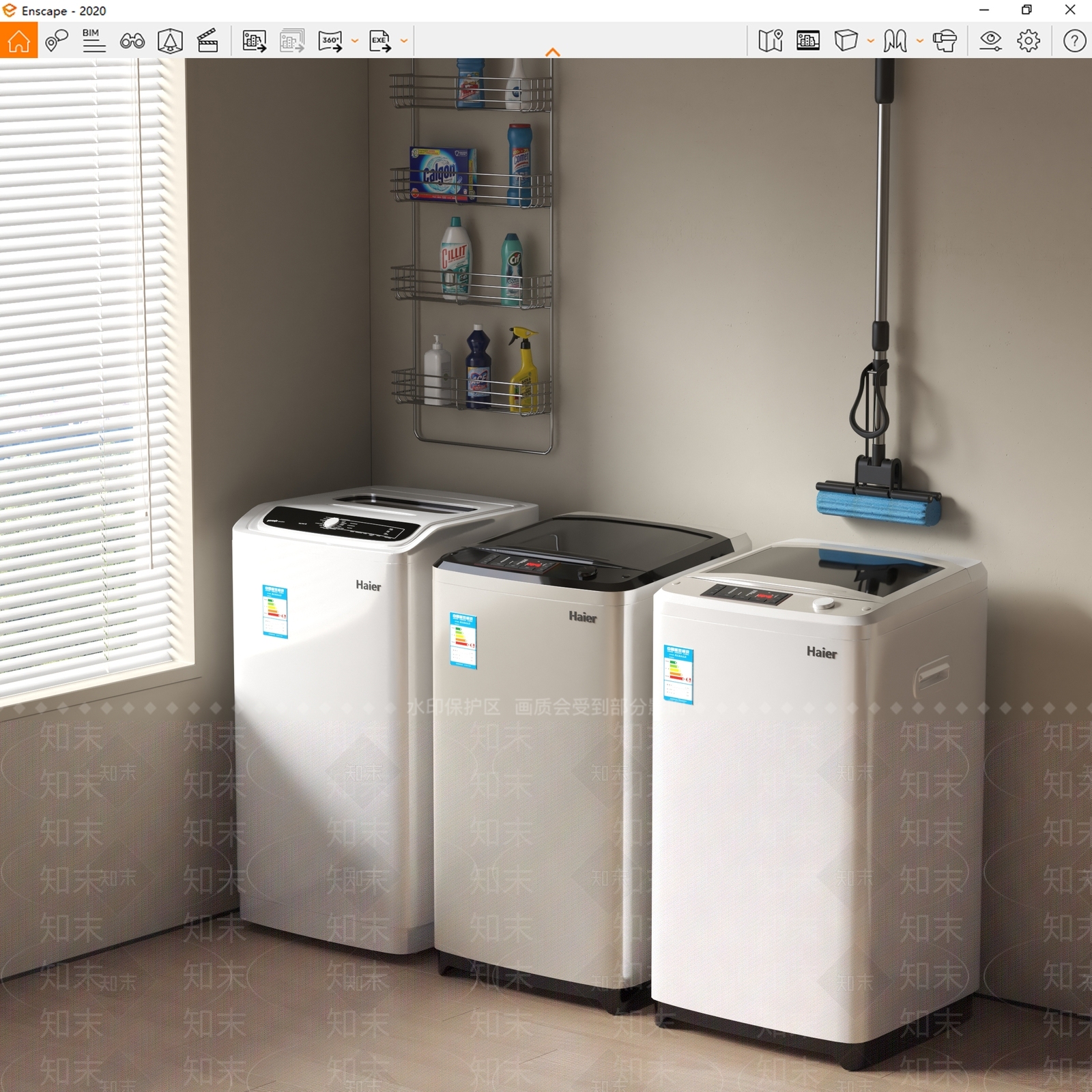 洗衣机SU模型下载【ID:1177697178】