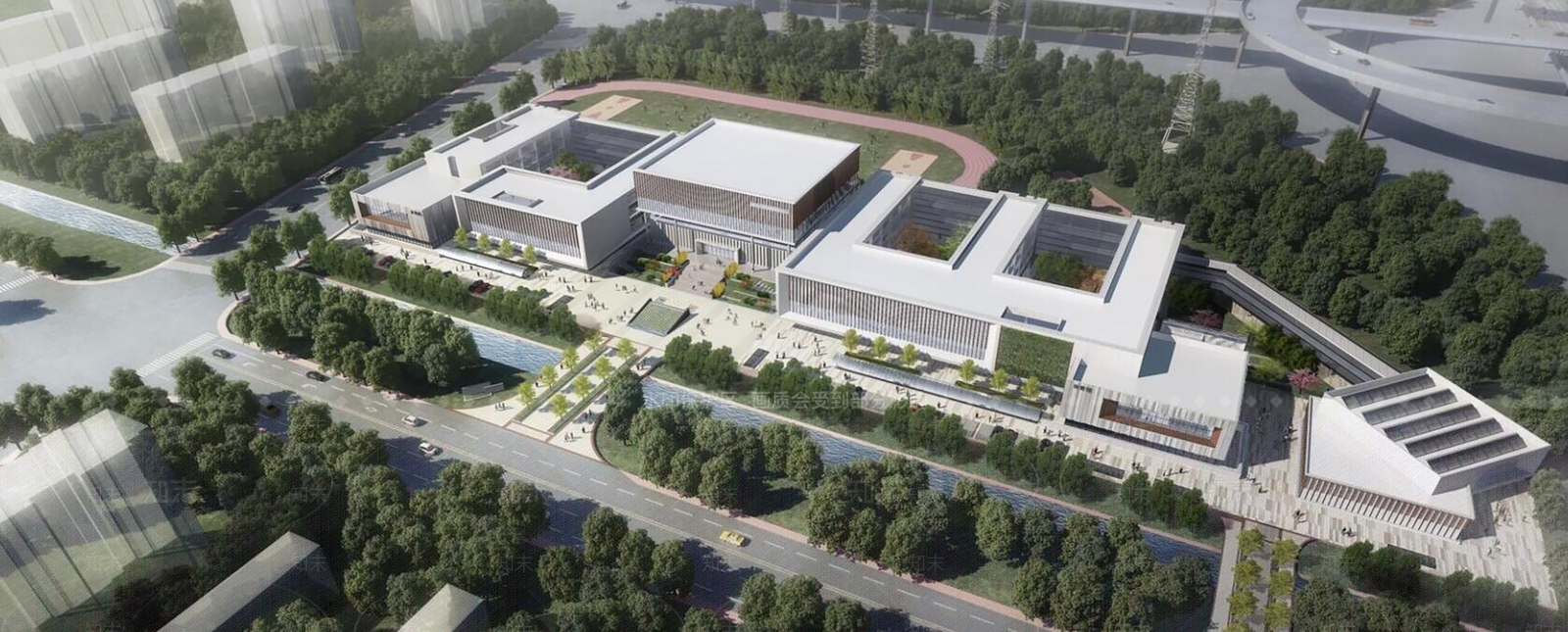 现代学校建筑SU模型下载【ID:1177703072】