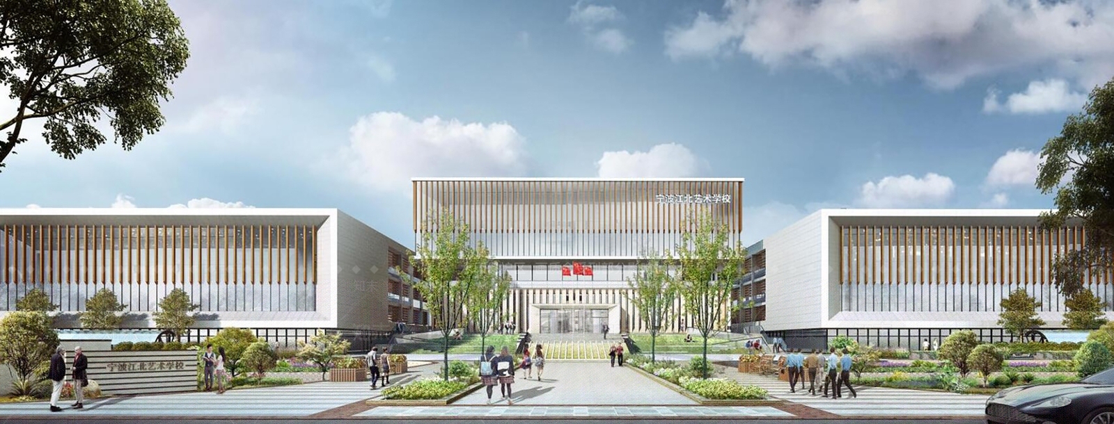 现代学校建筑SU模型下载【ID:1177703072】