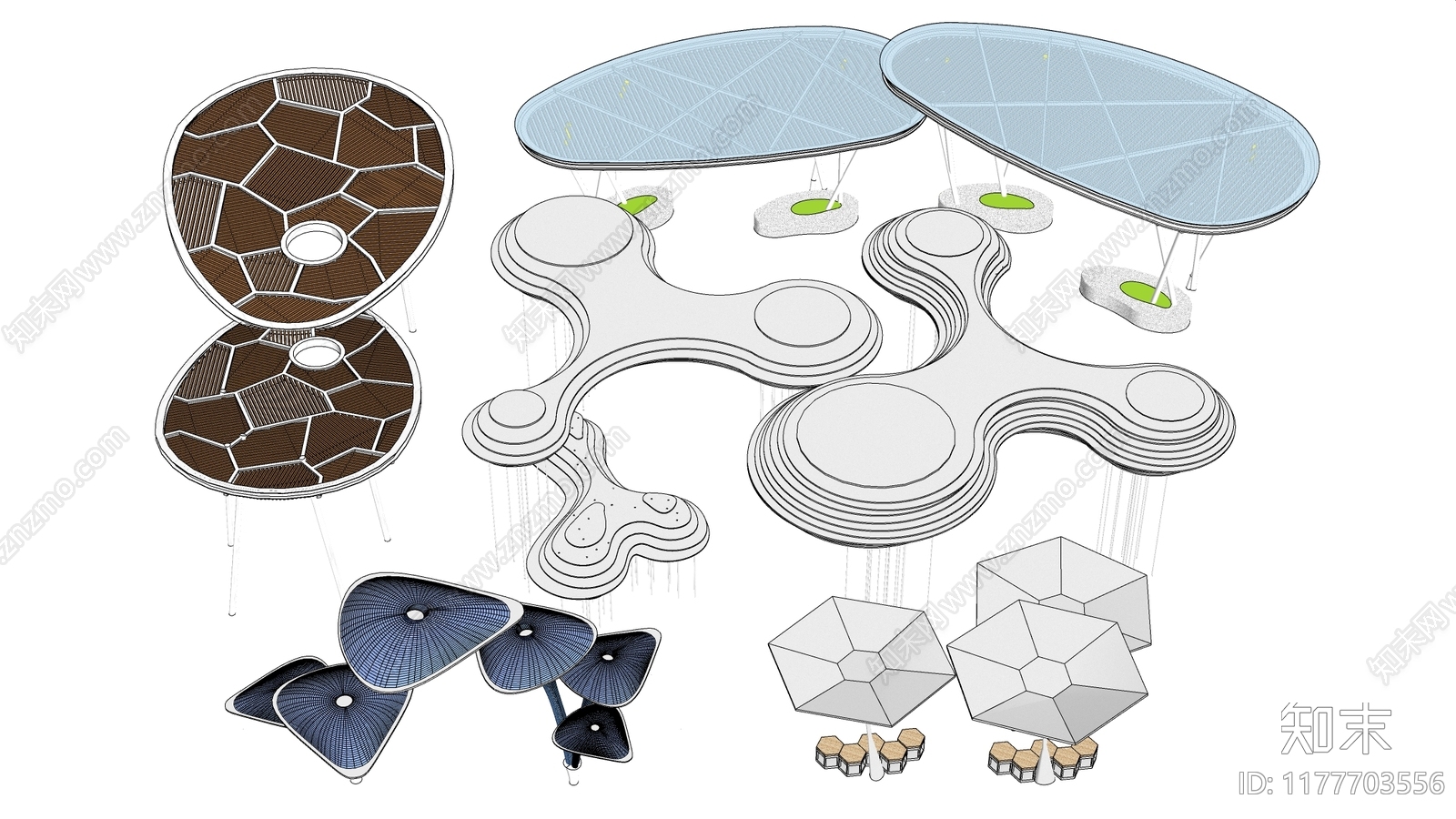 现代亭子SU模型下载【ID:1177703556】