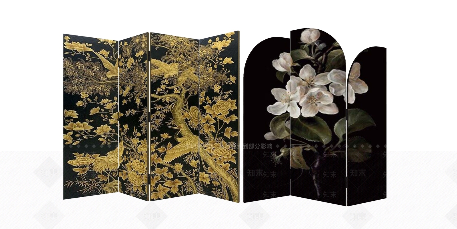 法式屏风SU模型下载【ID:1177707808】