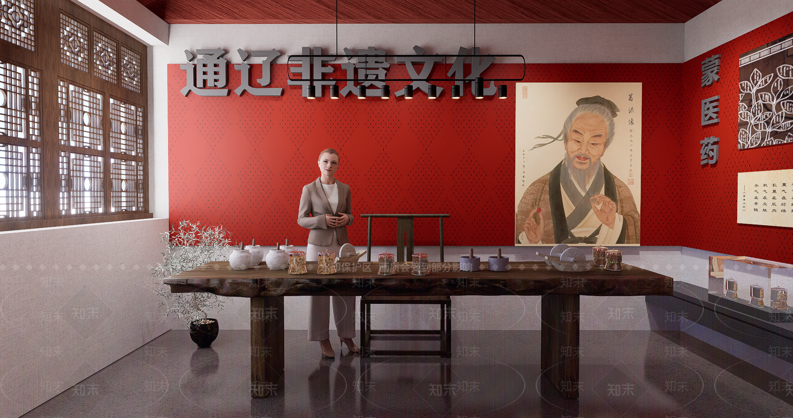 新中式现代其他文化空间SU模型下载【ID:1177711121】