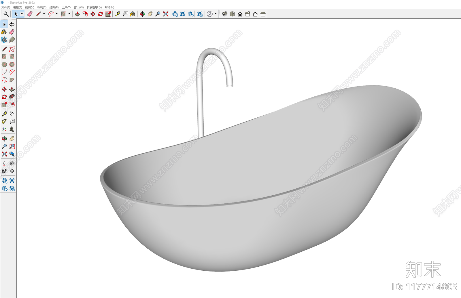 浴缸SU模型下载【ID:1177714805】