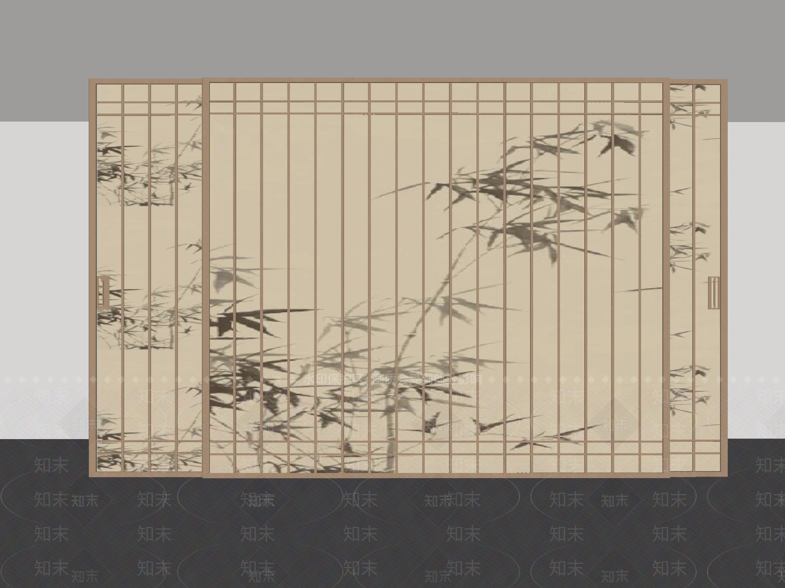 新中式屏风SU模型下载【ID:1177716077】