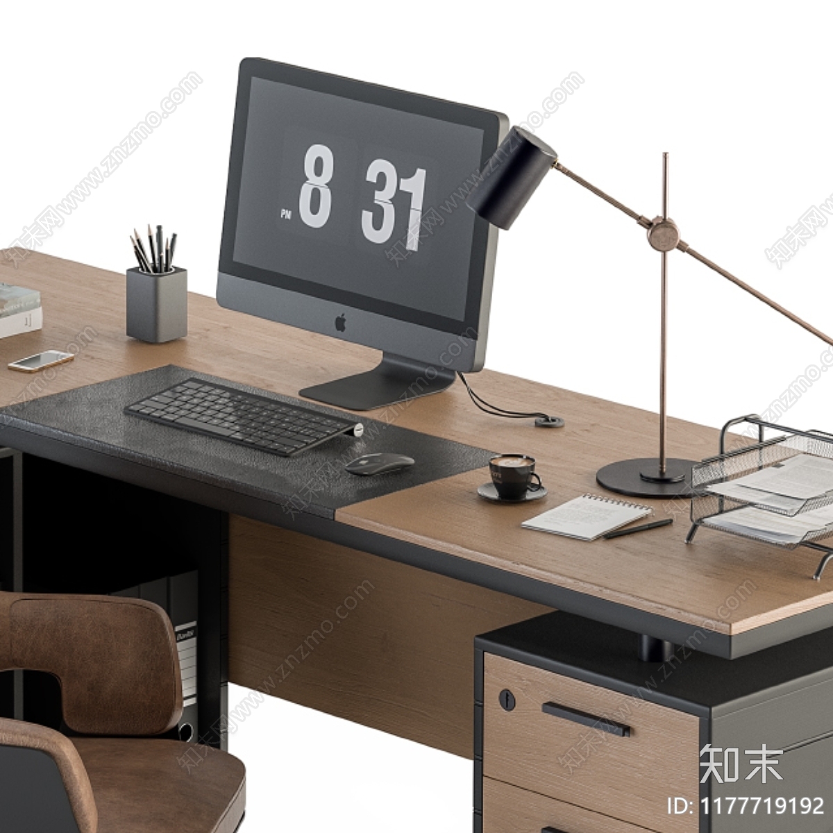 办公桌椅3D模型下载【ID:1177719192】