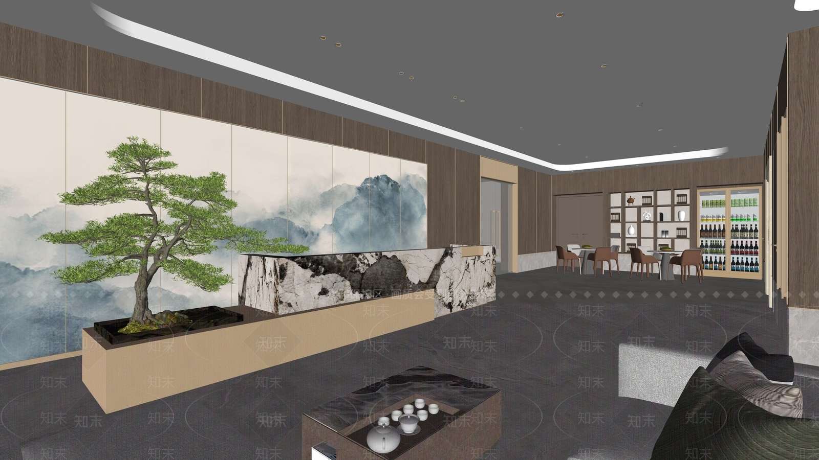 新中式其他店铺SU模型下载【ID:1177730683】
