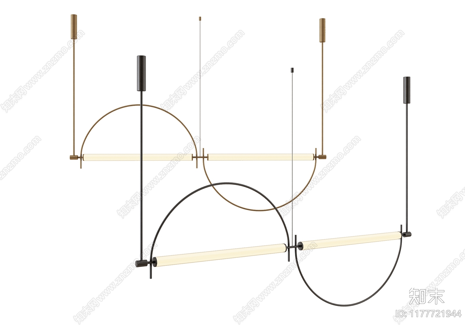 现代吊灯SU模型下载【ID:1177721944】