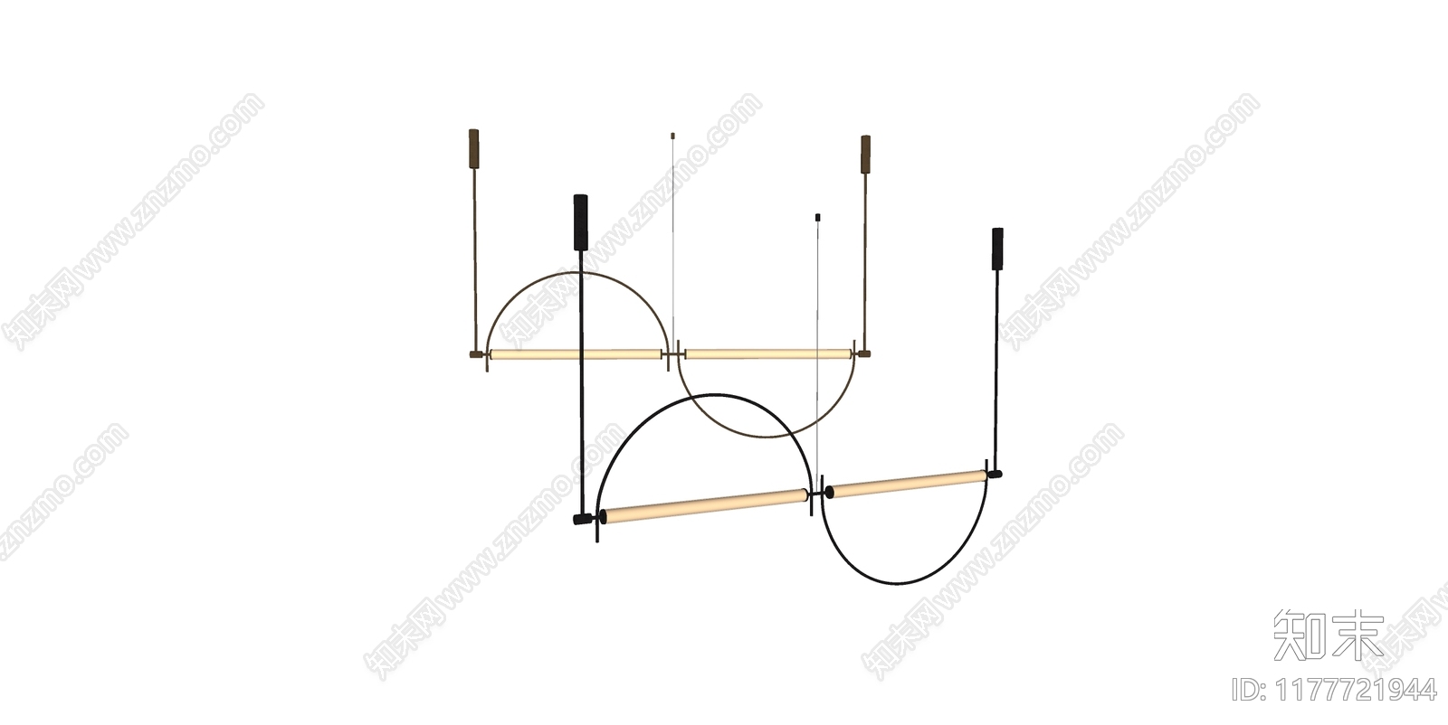现代吊灯SU模型下载【ID:1177721944】