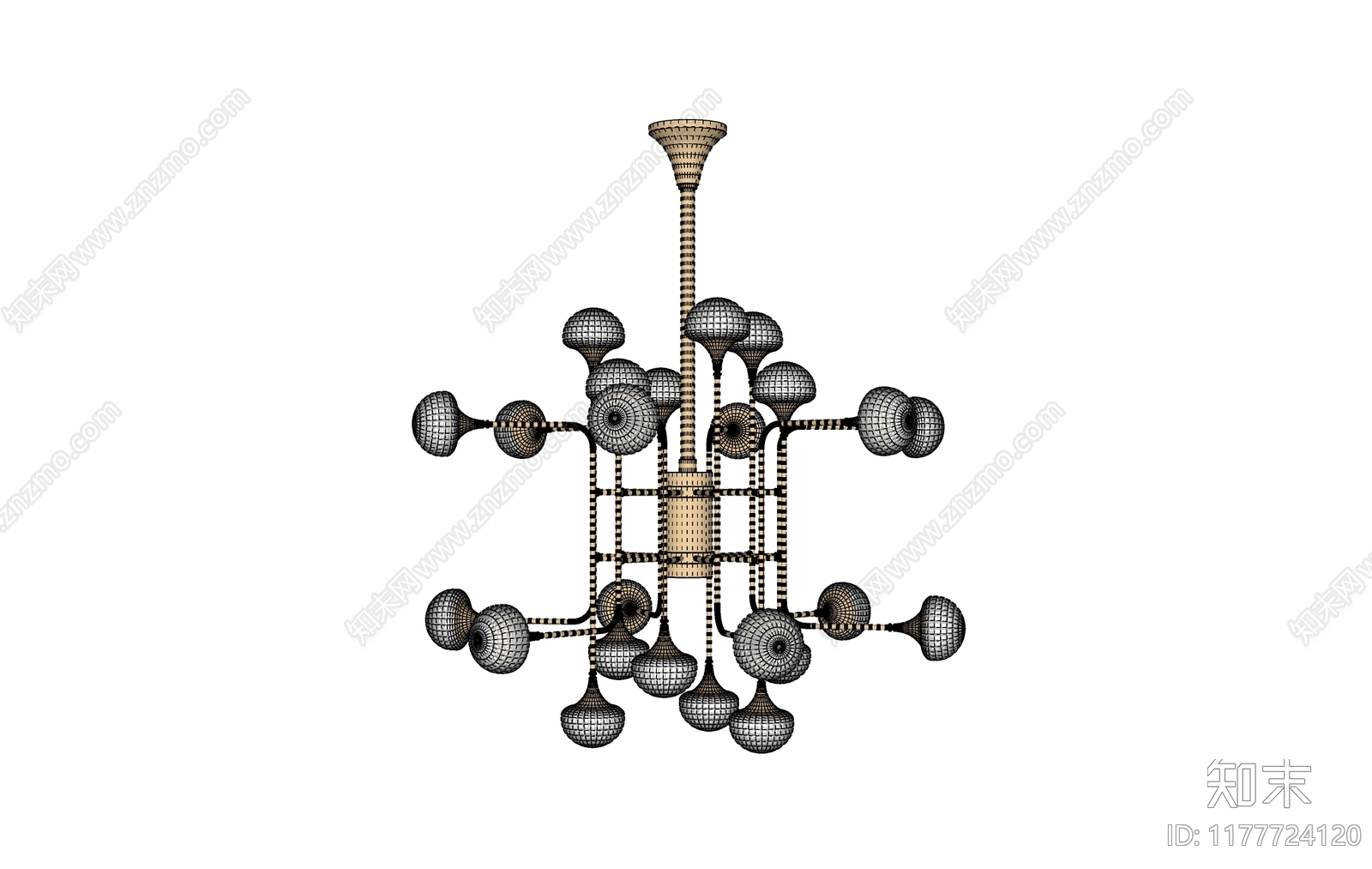 现代吊灯SU模型下载【ID:1177724120】