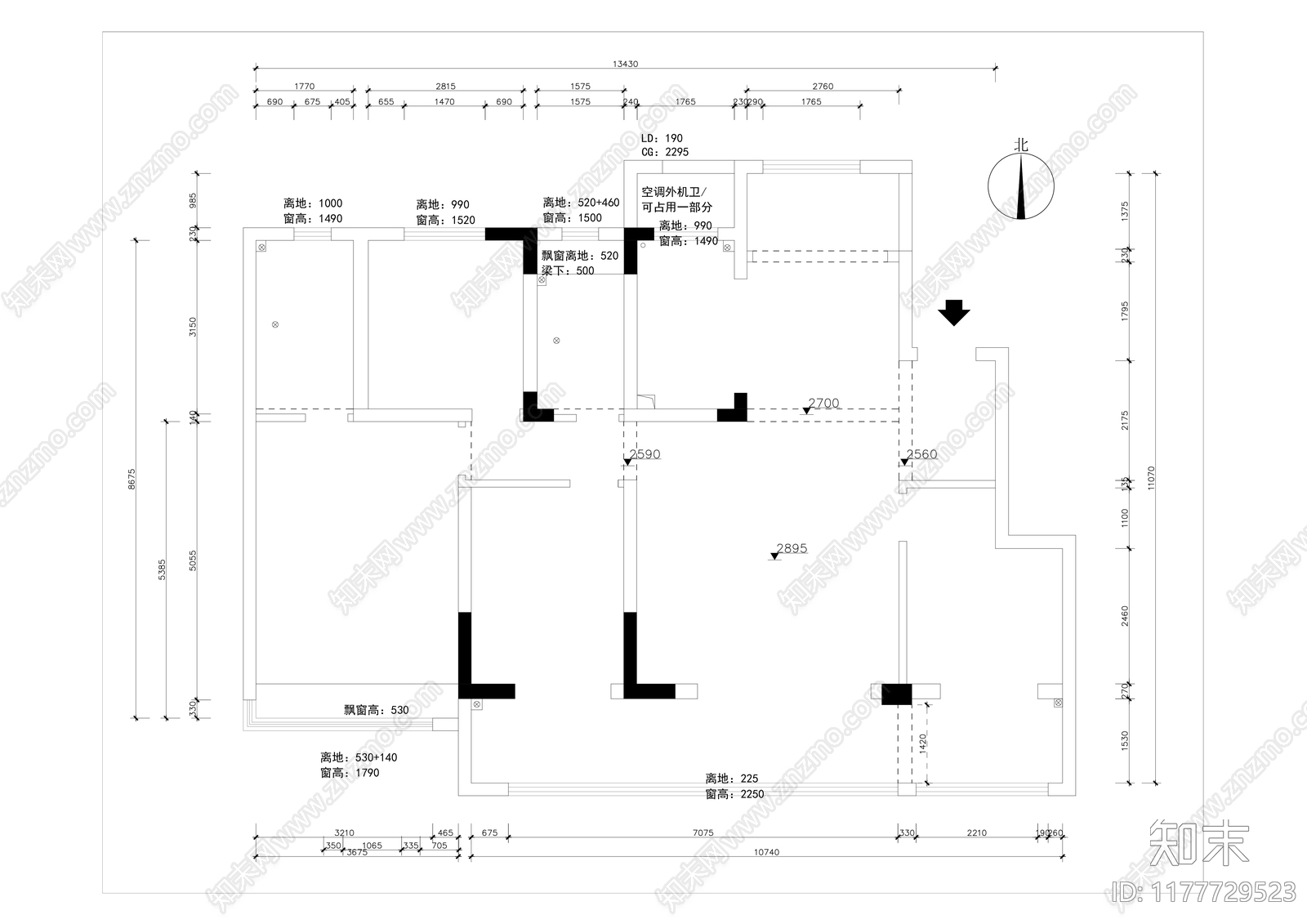 平层施工图下载【ID:1177729523】