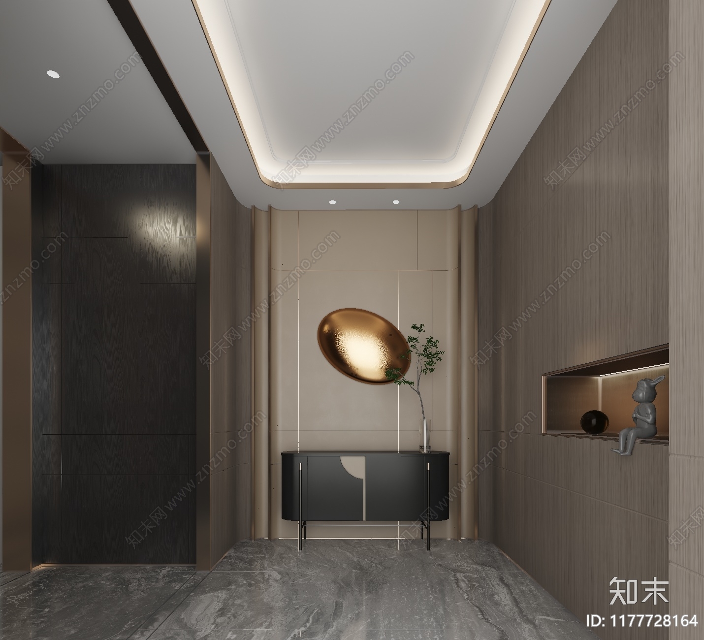 现代新中式玄关3D模型下载【ID:1177728164】