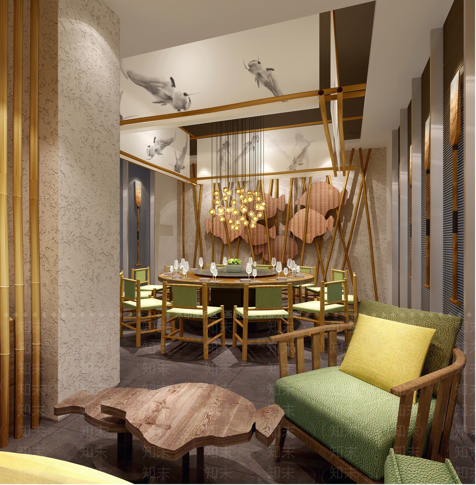 新中式包厢3D模型下载【ID:1177731366】