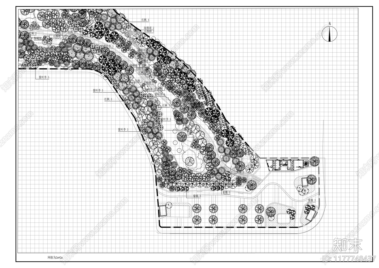 现代公园景观施工图下载【ID:1177748437】