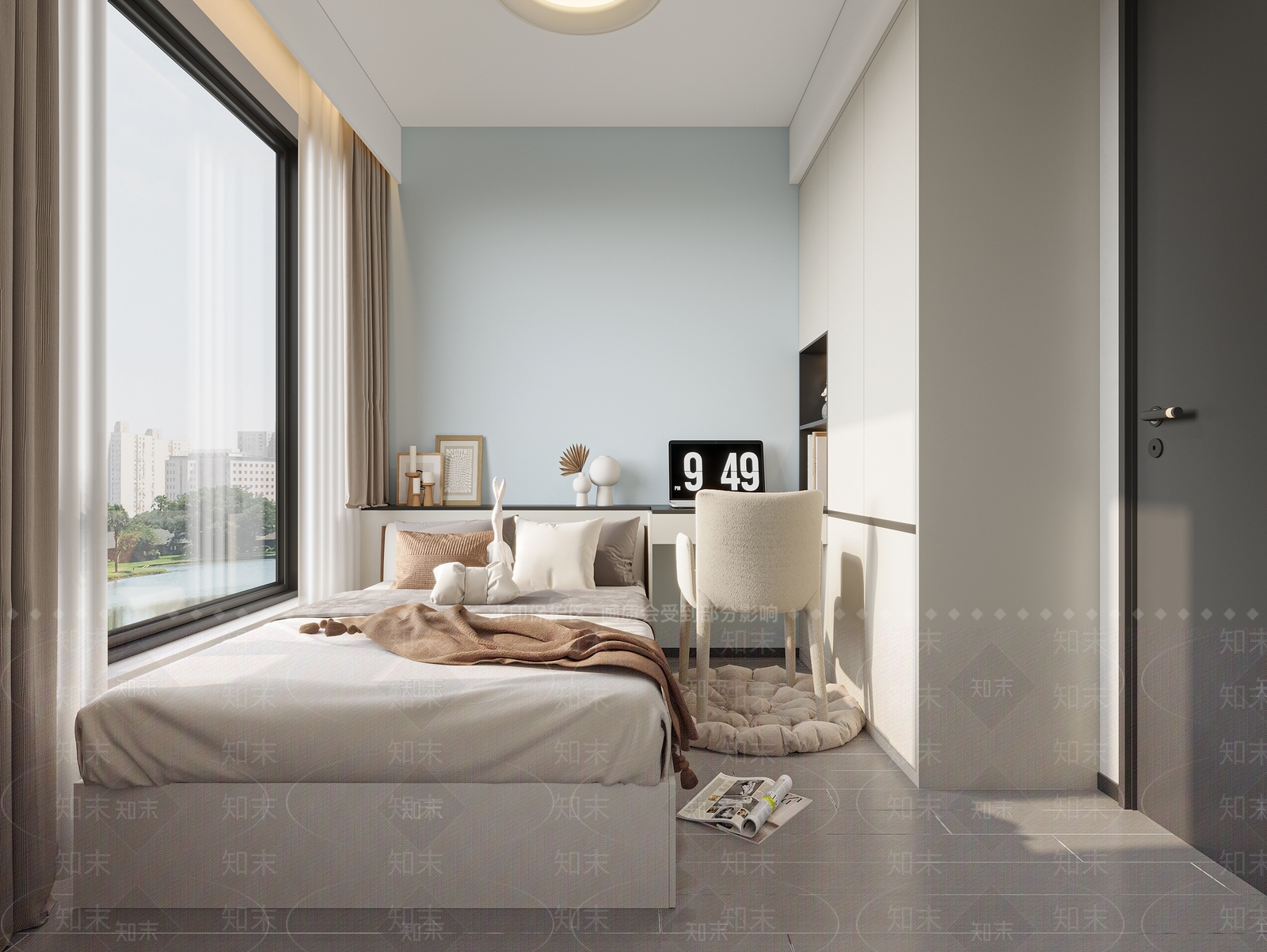 北欧简约家居卧室3D模型下载【ID:1177738549】