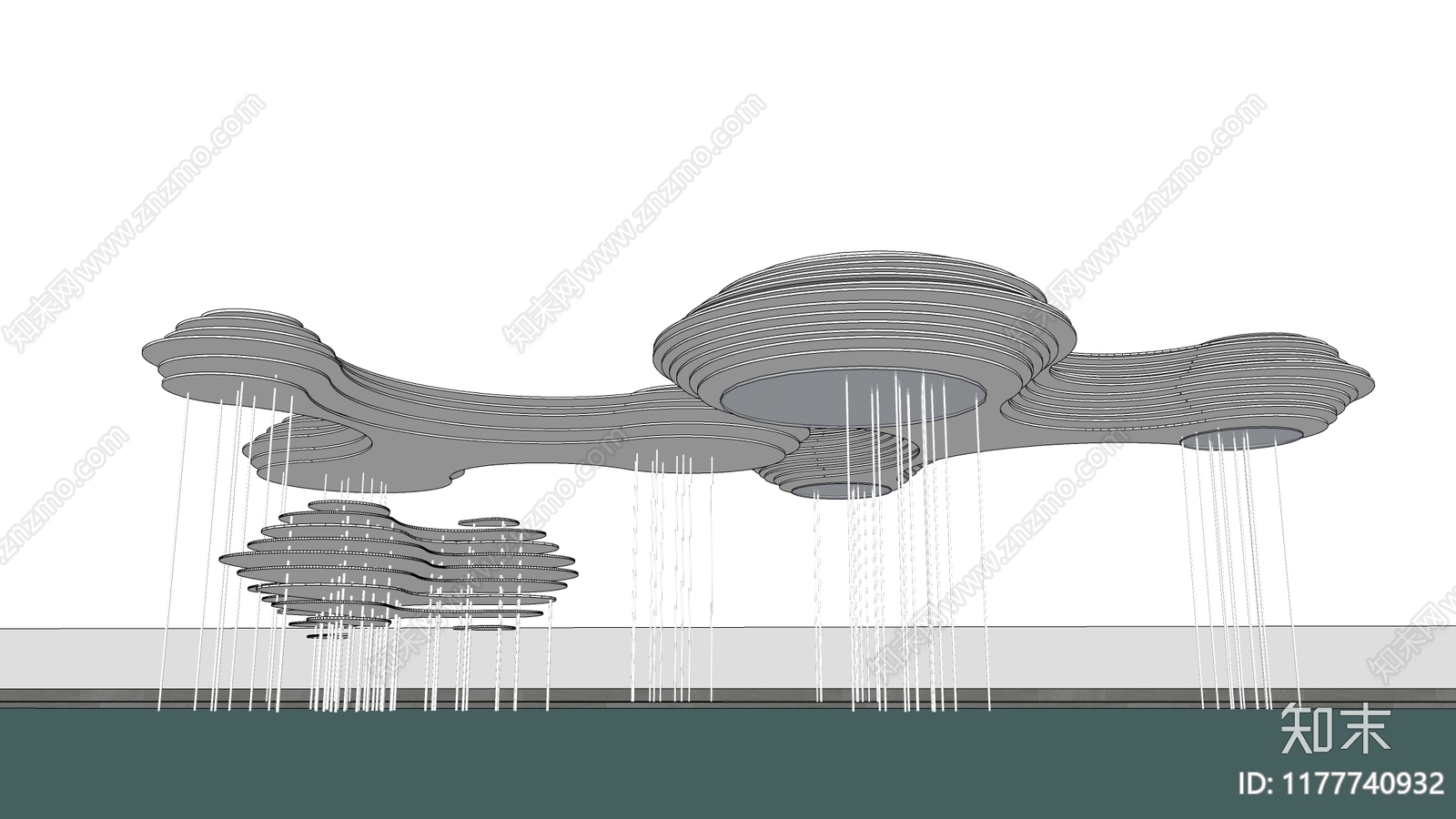 现代景观桥SU模型下载【ID:1177740932】