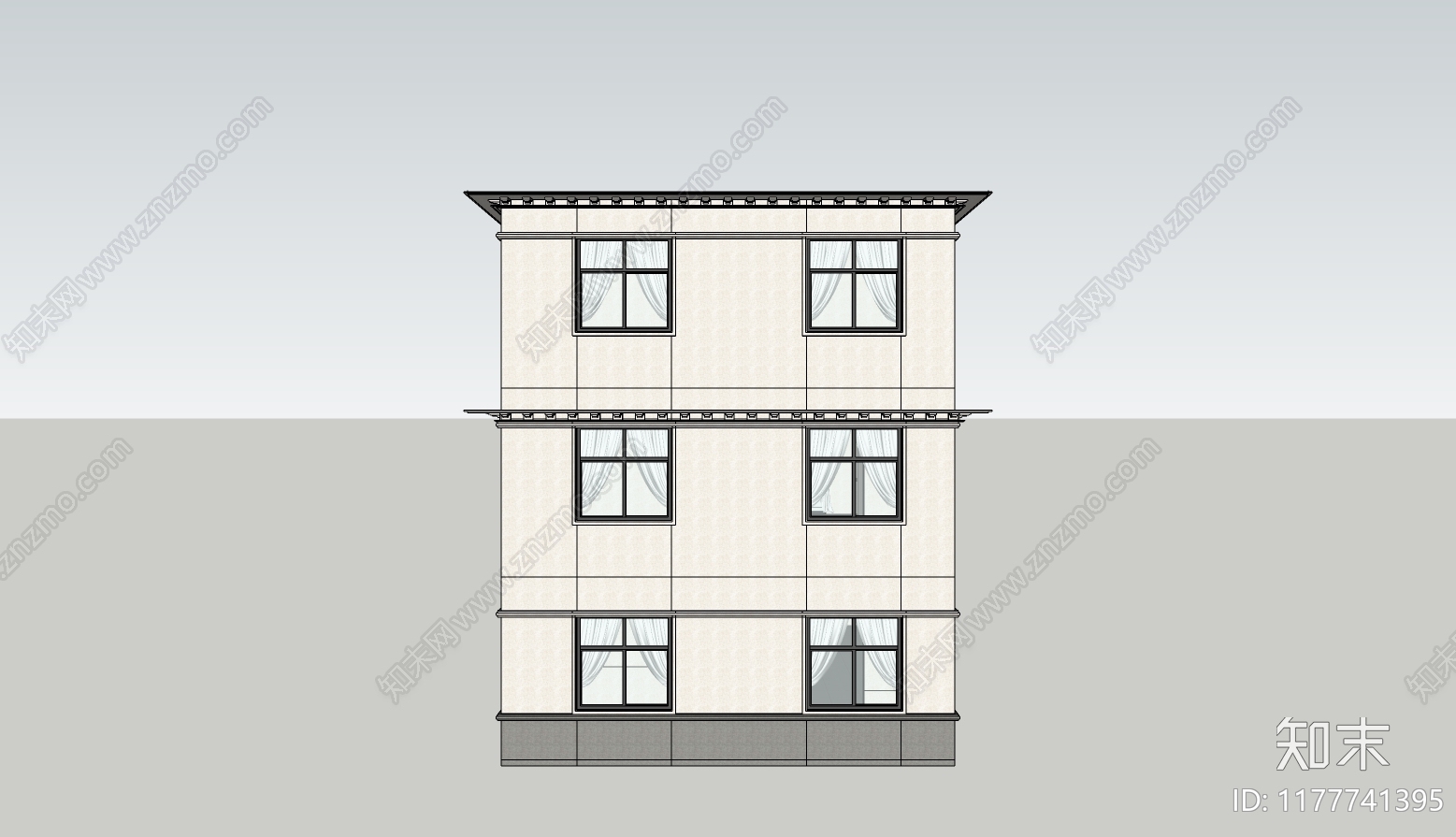 新中式极简别墅建筑施工图下载【ID:1177741395】