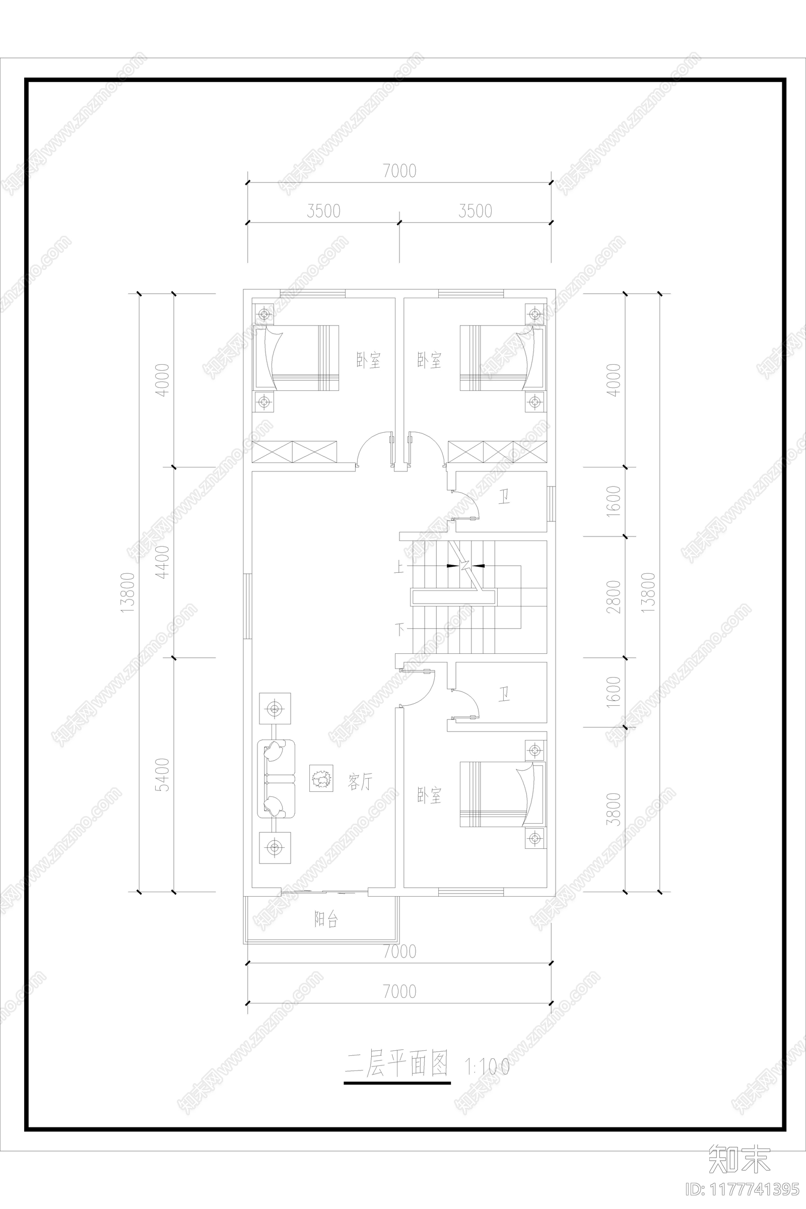 新中式极简别墅建筑施工图下载【ID:1177741395】