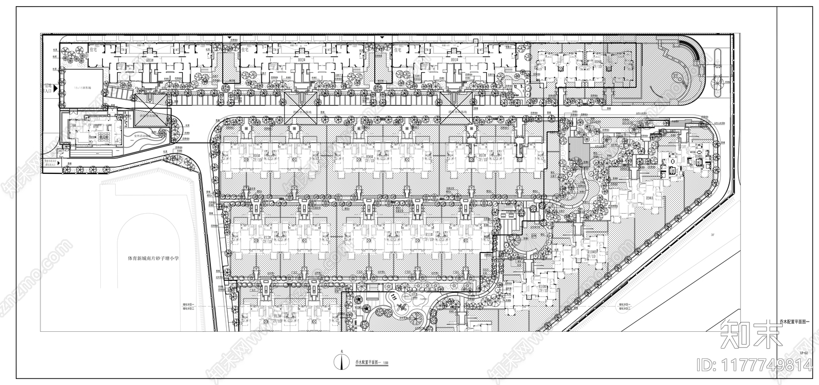 现代小区景观施工图下载【ID:1177749814】