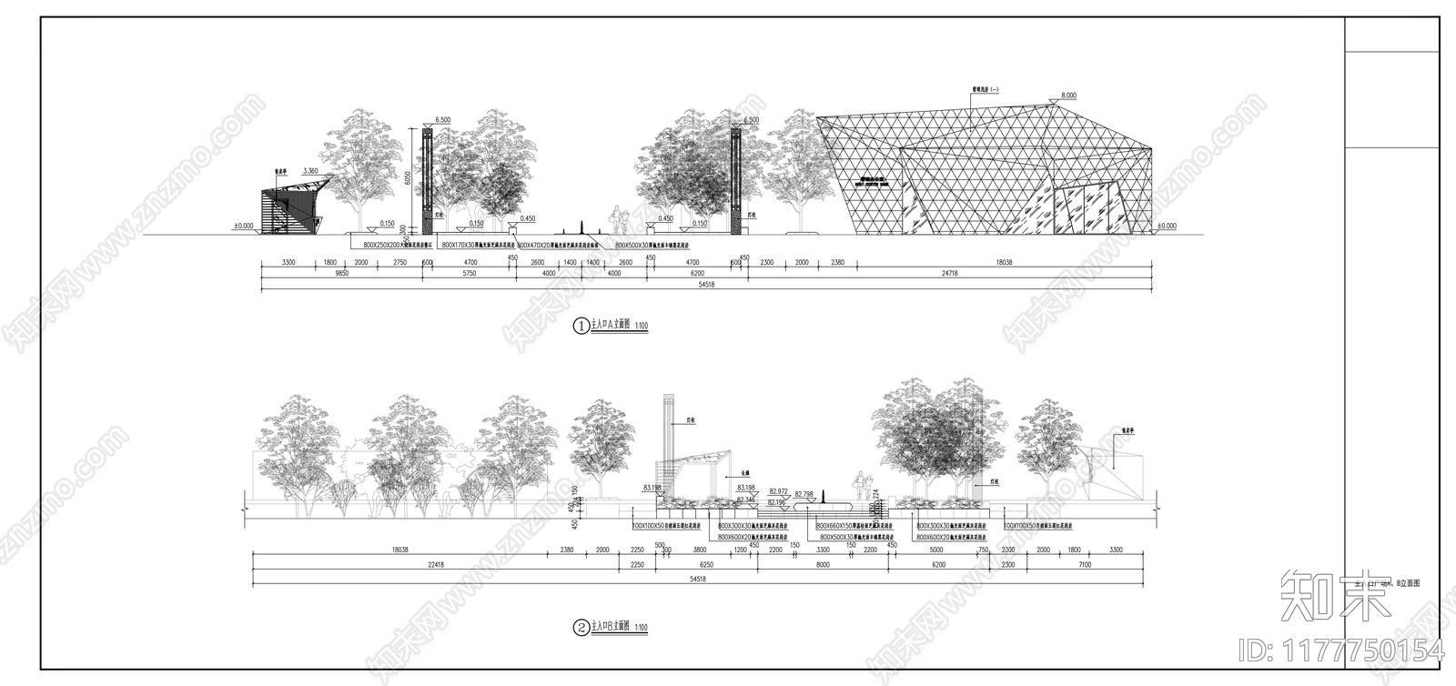 现代公园景观施工图下载【ID:1177750154】