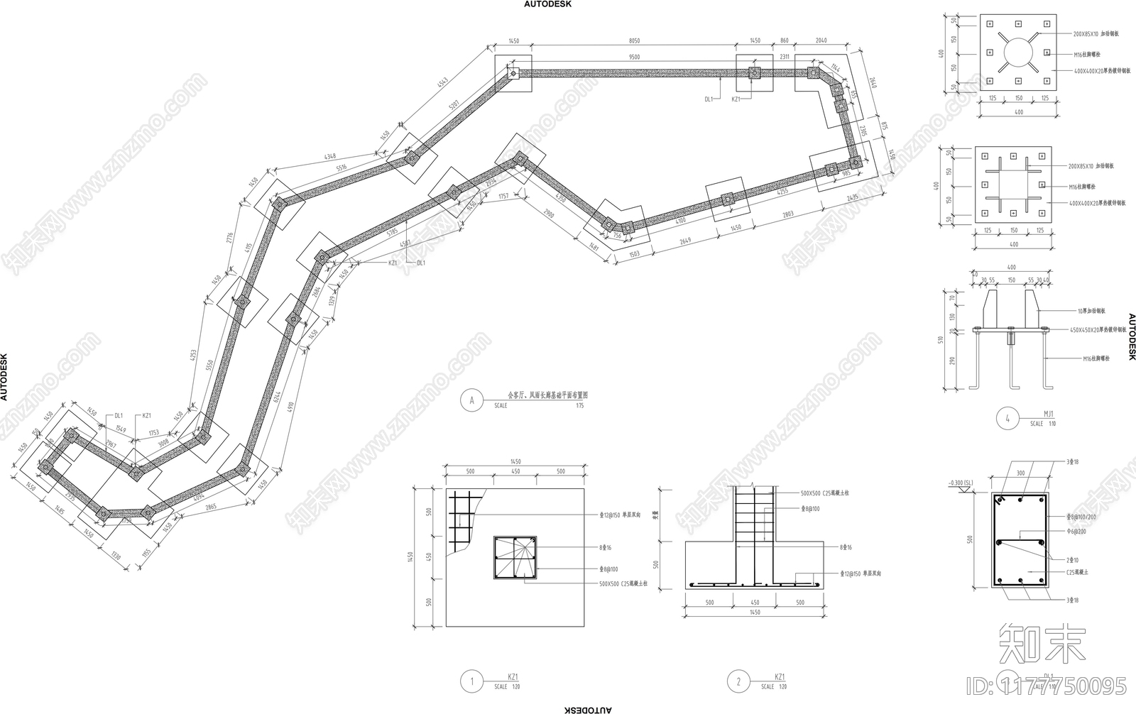 现代小区景观施工图下载【ID:1177750095】